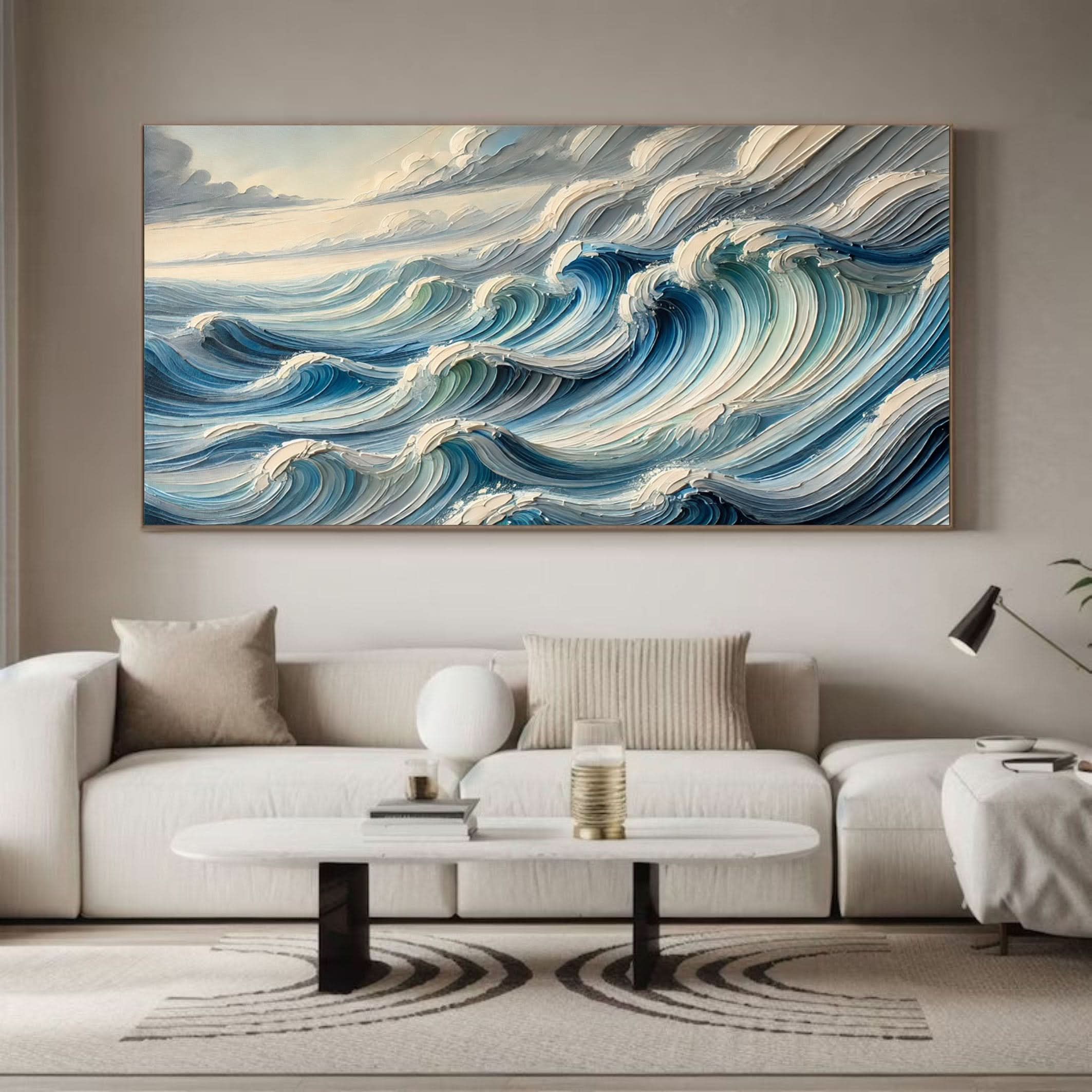 Majestic Ocean Wave Canvas Art Large Coastal Decor for Living Room #OS 080