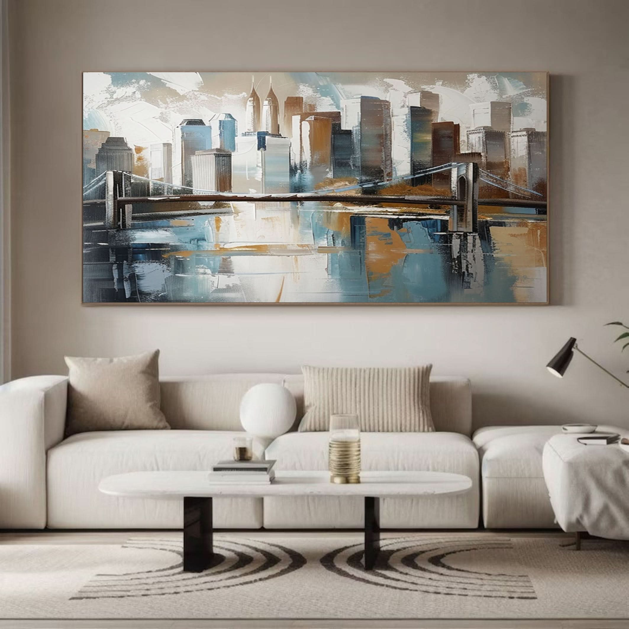 Urban Reflections Wall Art Large Canvas for Sophisticated Interiors #ULA 004