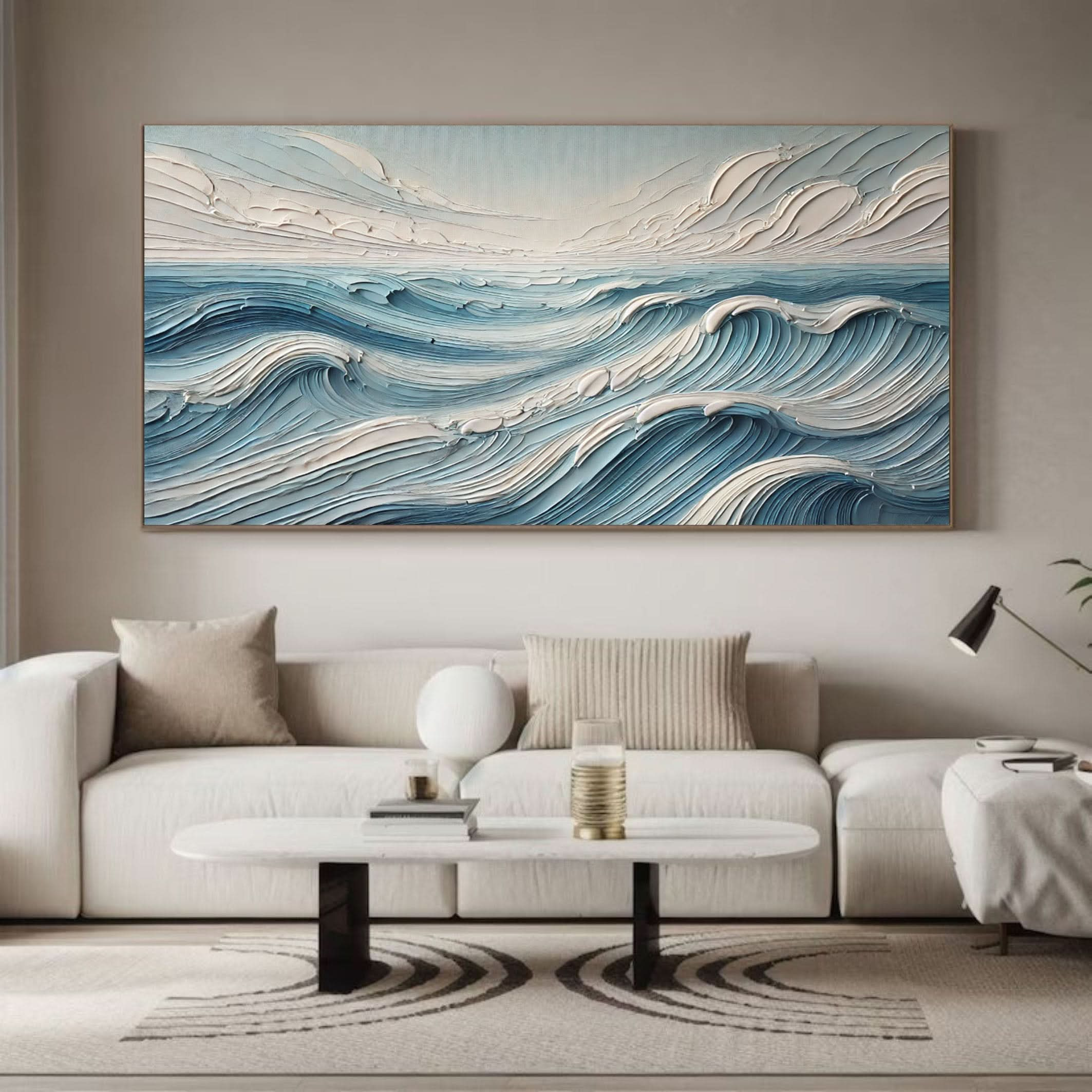 Majestic Ocean Wave Canvas Art Large Coastal Decor for Living Room #OS 081