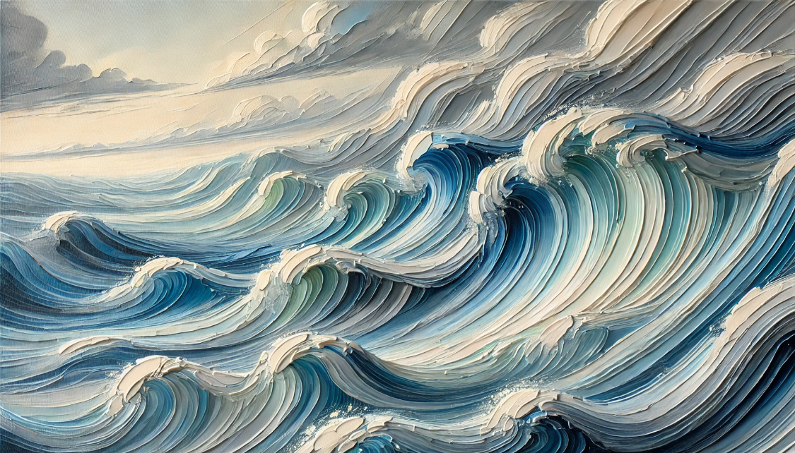 Majestic Ocean Wave Canvas Art Large Coastal Decor for Living Room #OS 080