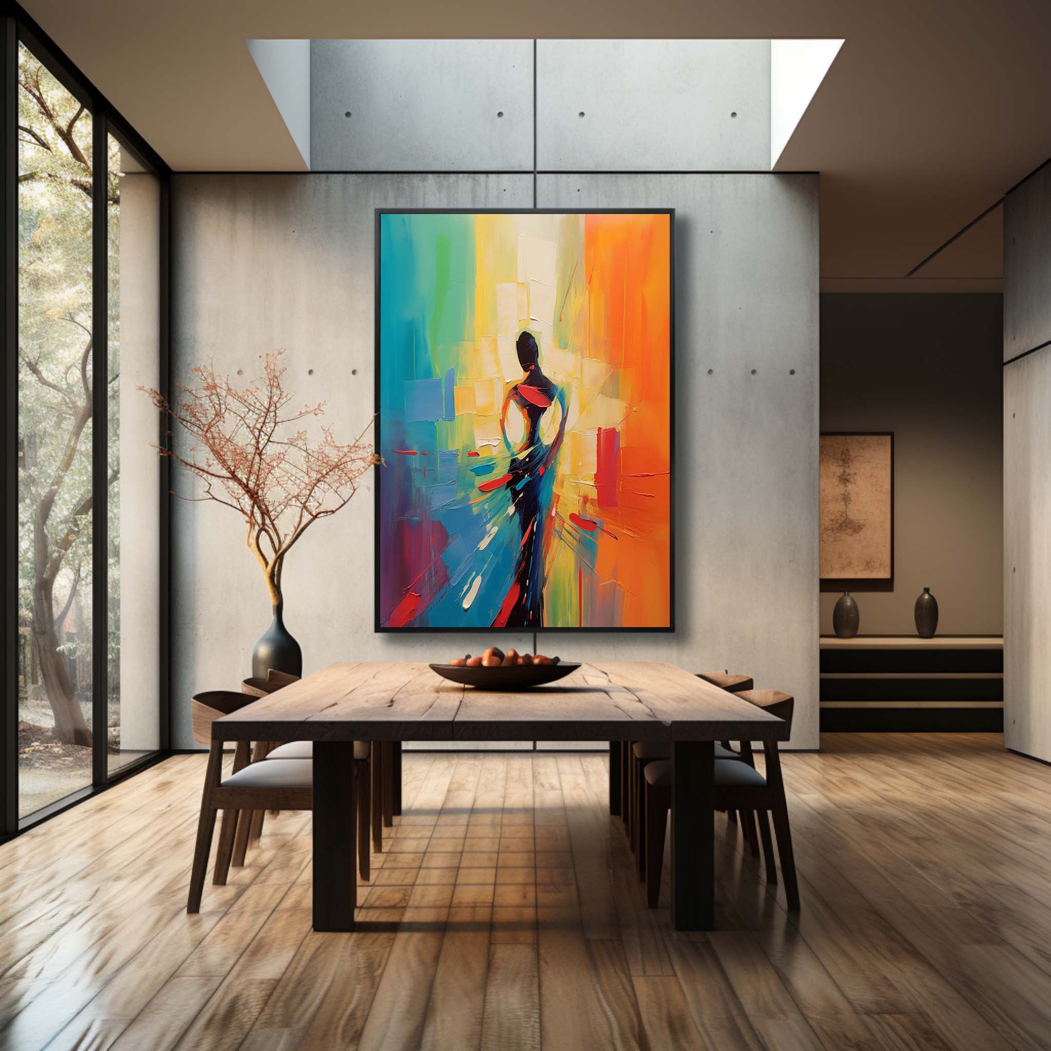 Pretty Dancer Palette Abstract Art Pretty Dancer Oil Painting Abstract Woman Bedroom Wall Art Decor