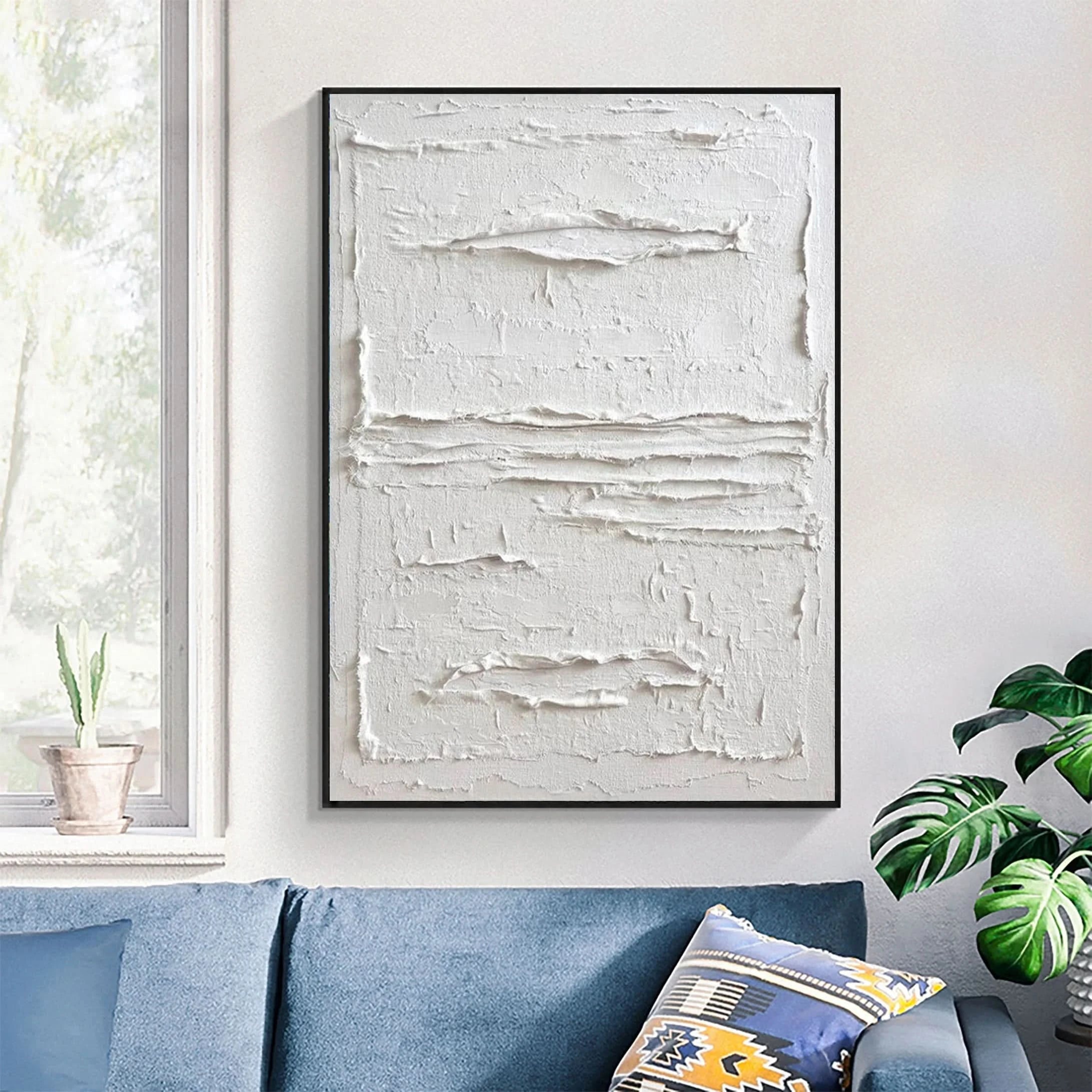 Minimalist Plaster Art Large Painting Wall Art for Room Decor