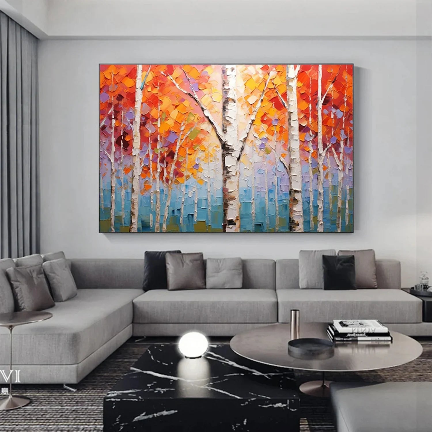 Flower And Tree Abstract Texture  Canvas Art #FT 233