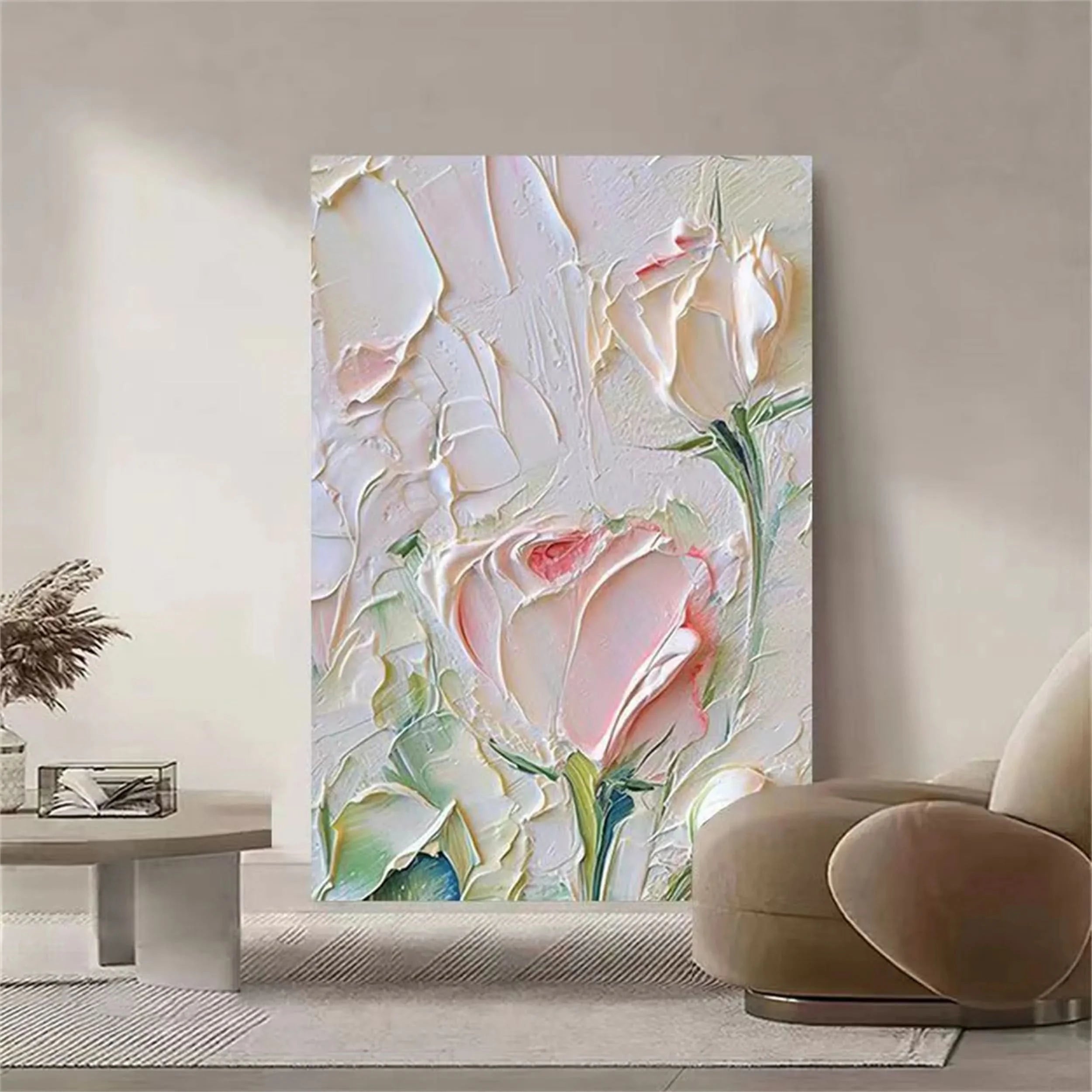 Colorful Flower & Tree Abstract Textured Wall Art #ML025