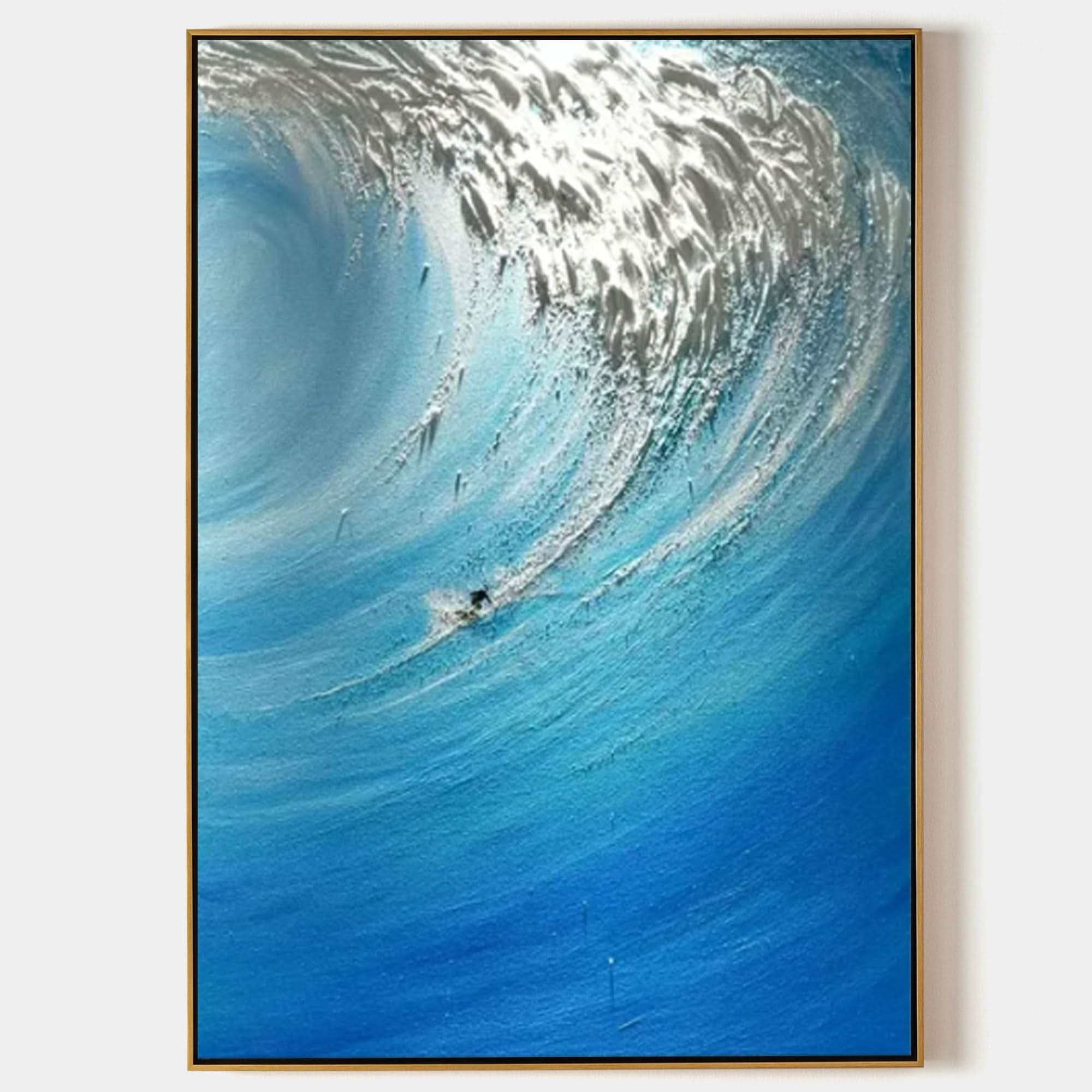 Blue Sea Texture Painting Blue Sea Texture Canvas Art Blue Sea Texture Wall Painting Sea Wall Decor