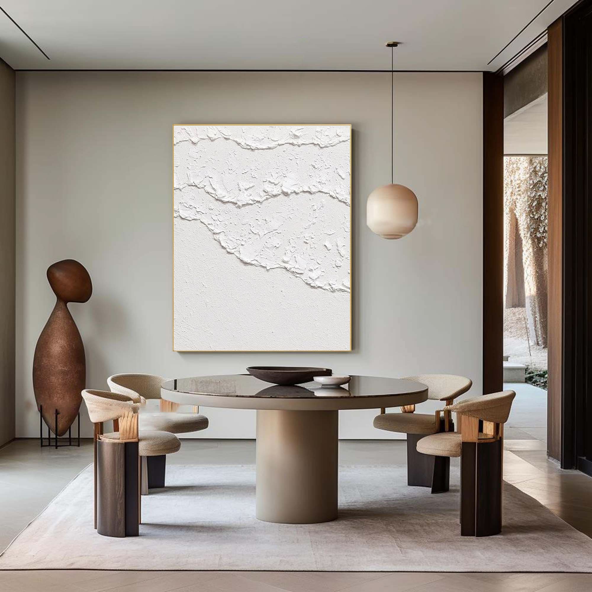 White Abstract Painting #LL 013
