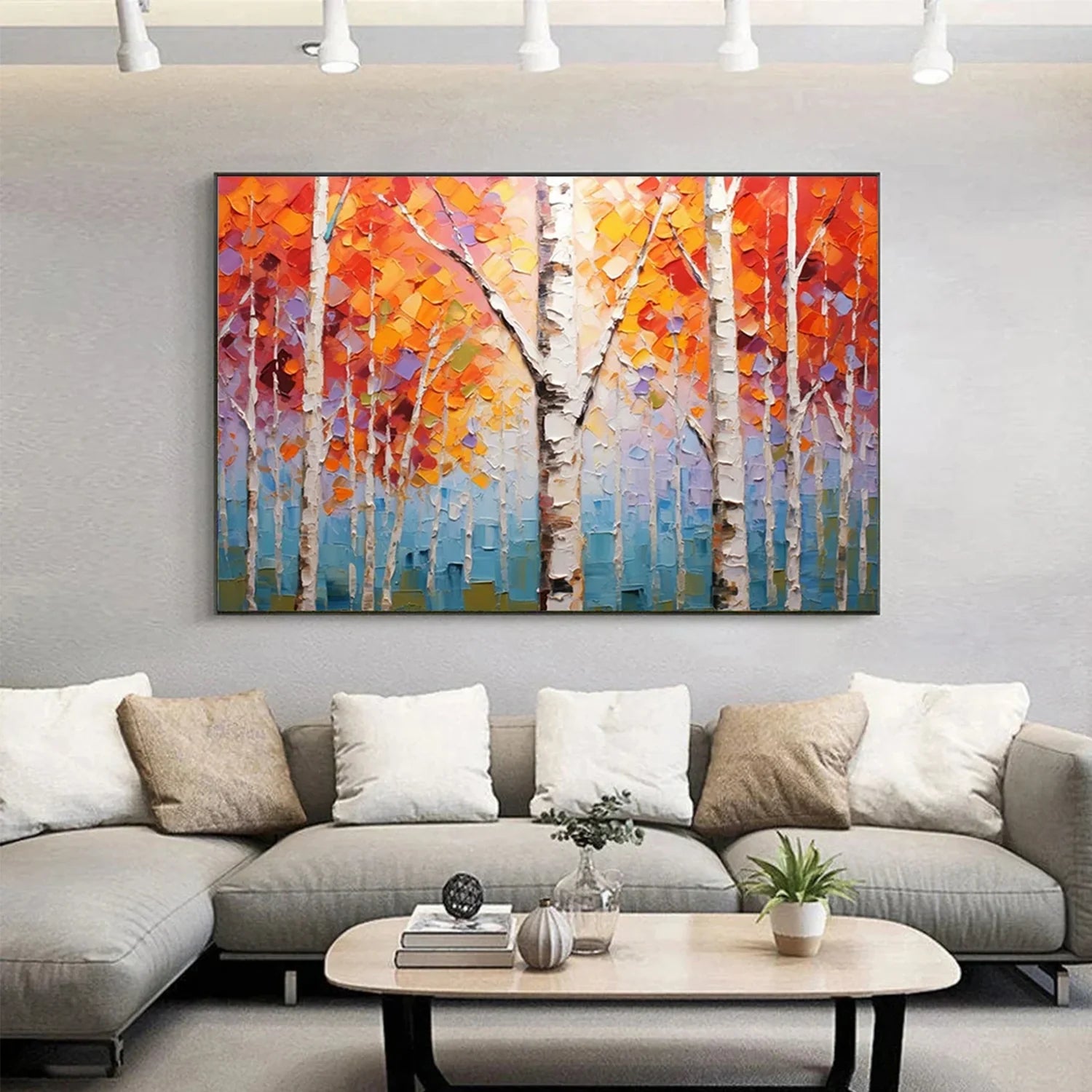 Flower And Tree Abstract Texture  Canvas Art #FT 233