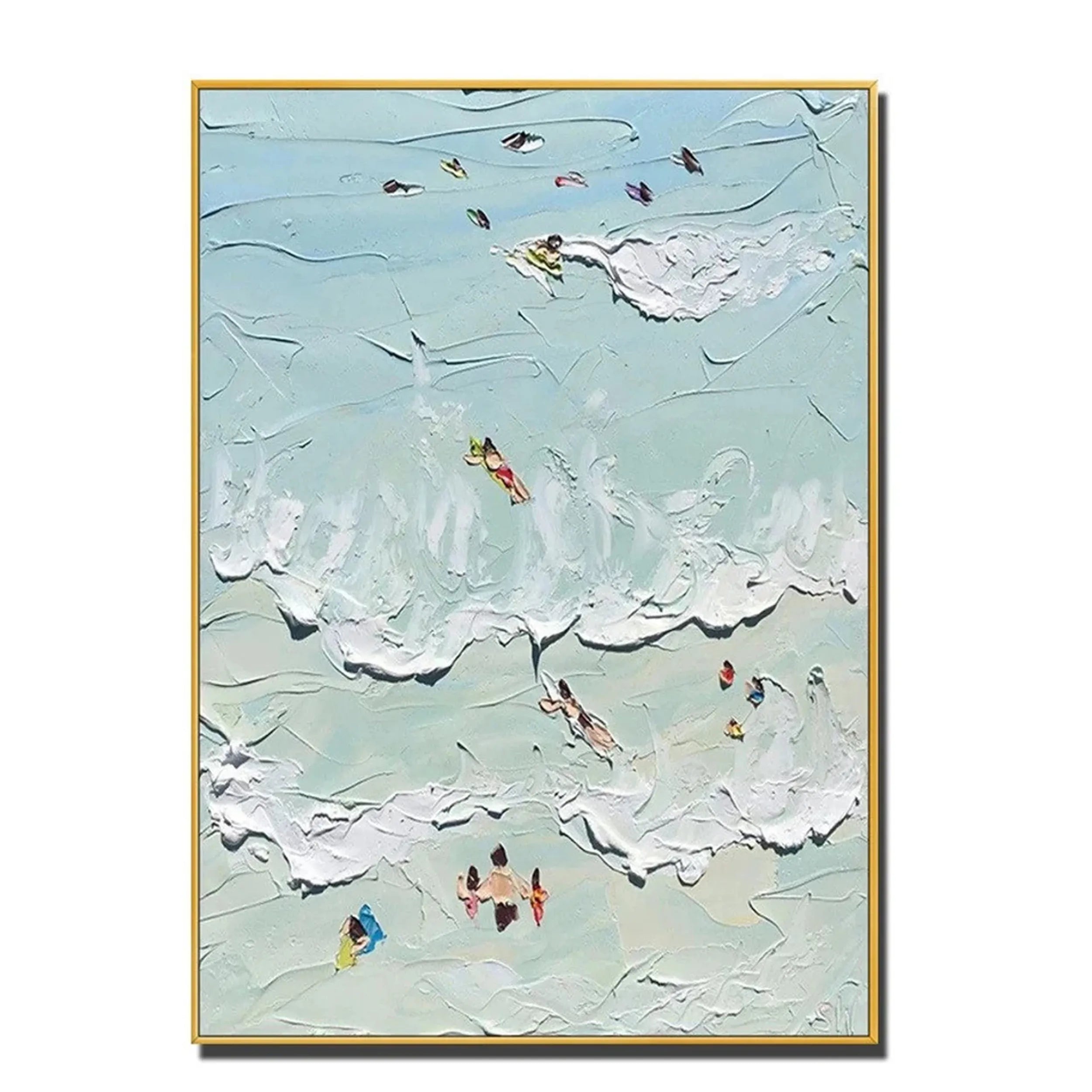 Seascape and Snowy Peak Painting #SP005