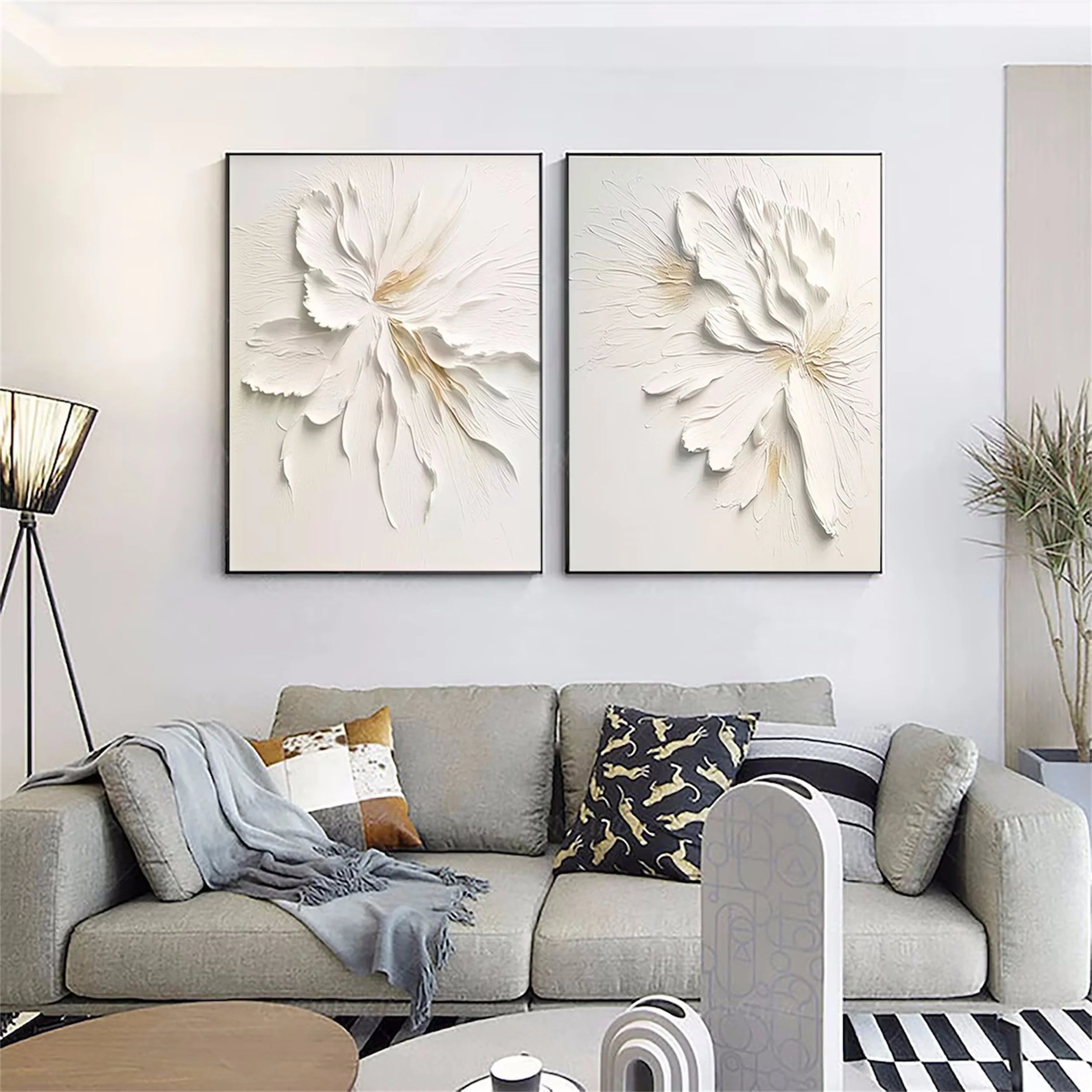 Flower And Tree Painting Set of 2 #FT 037