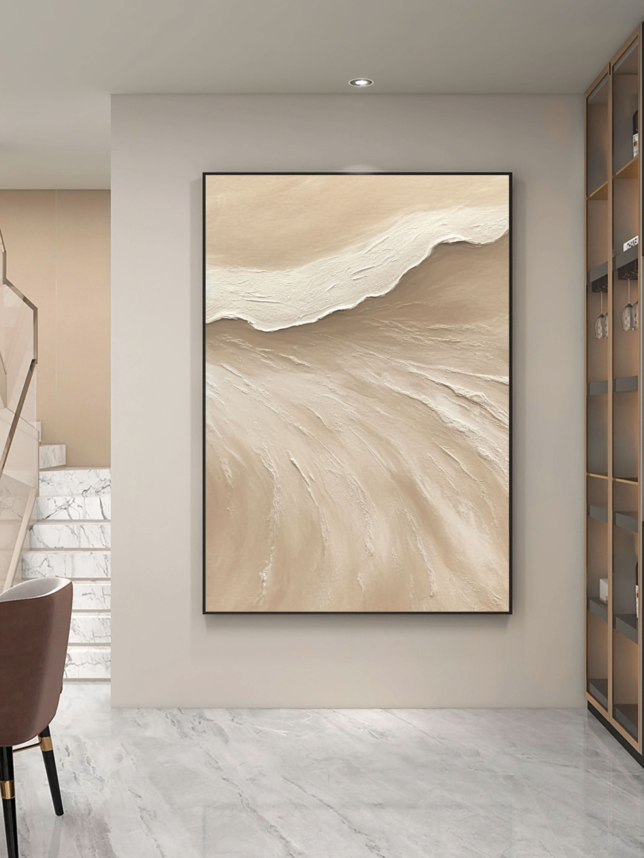 Modern Textured Abstract Canvas Art #BBM 014