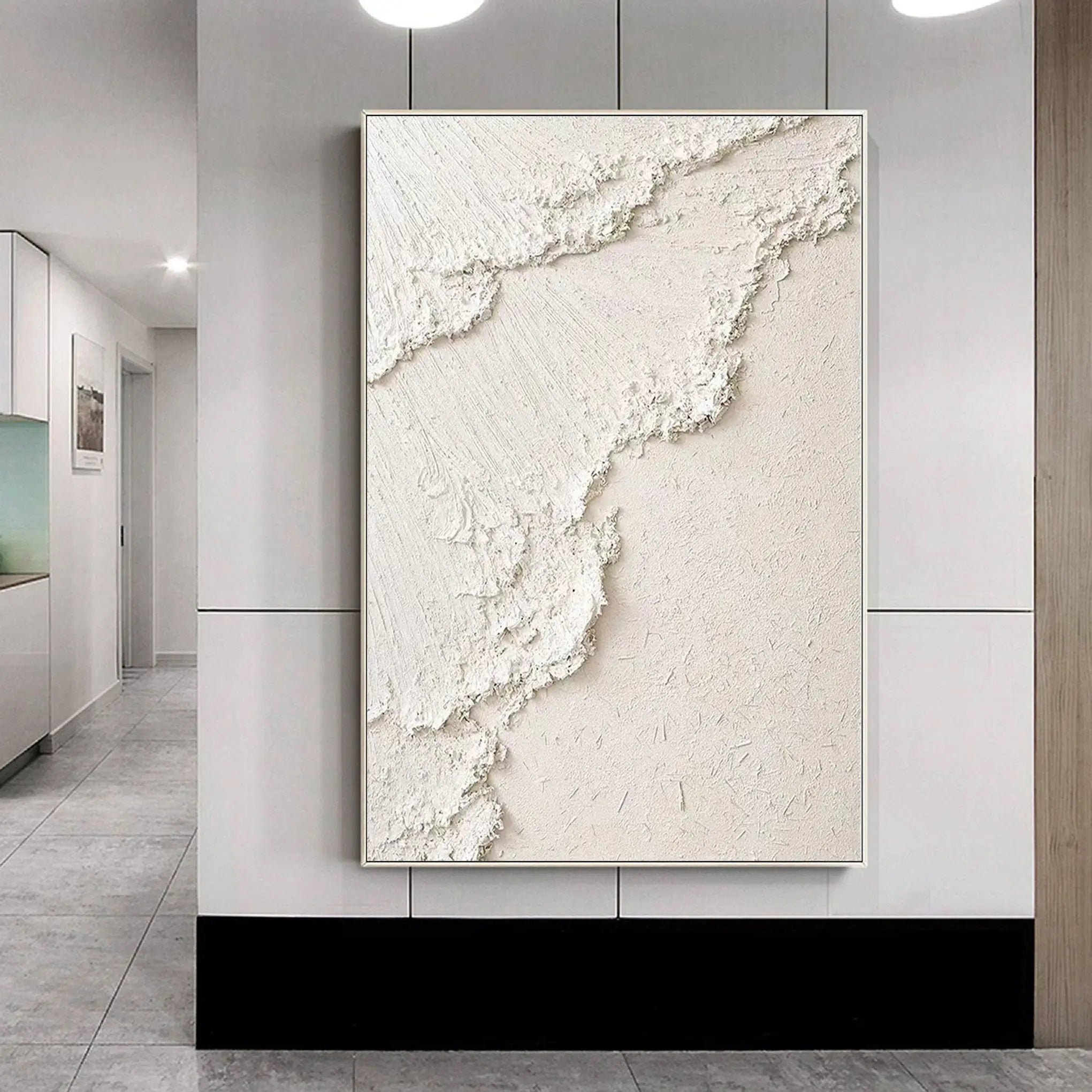 Beige Minimalist Textured Wall Art #MM070