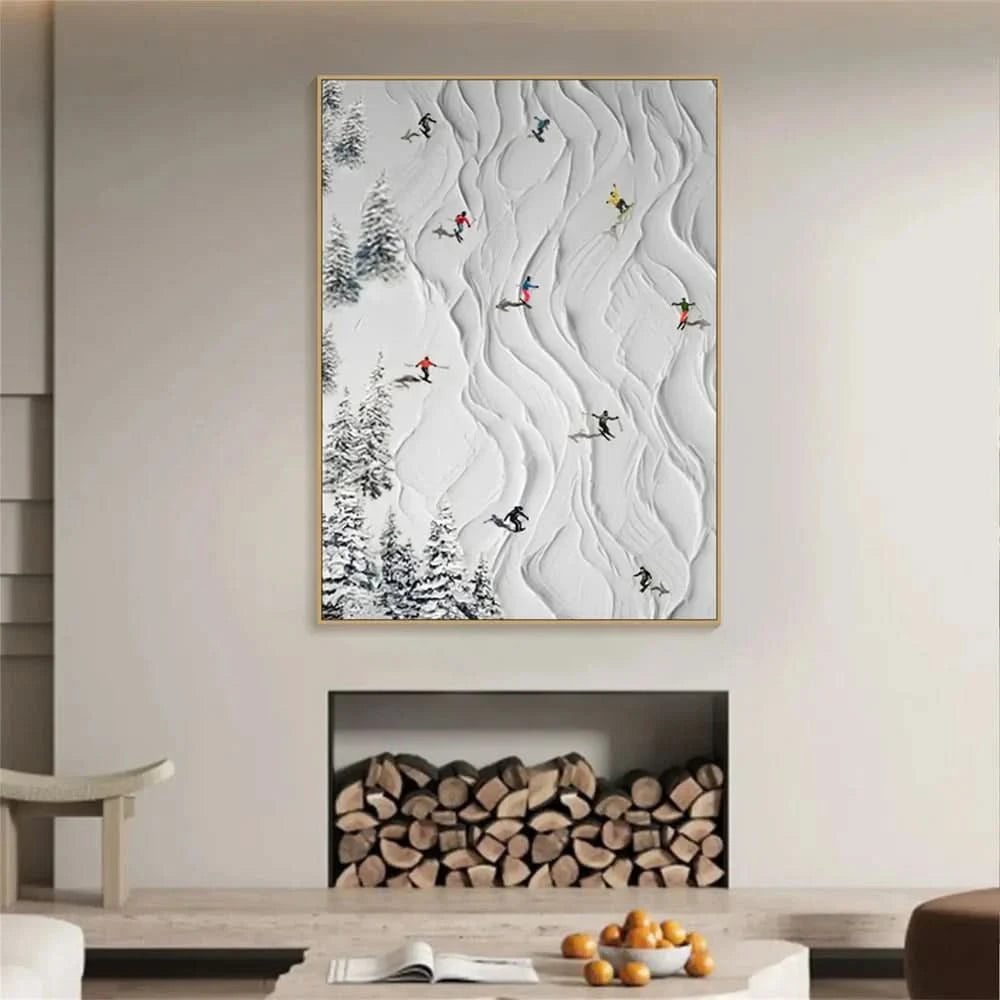 White Sport Art Minimalist Textured Wall Art #SA007