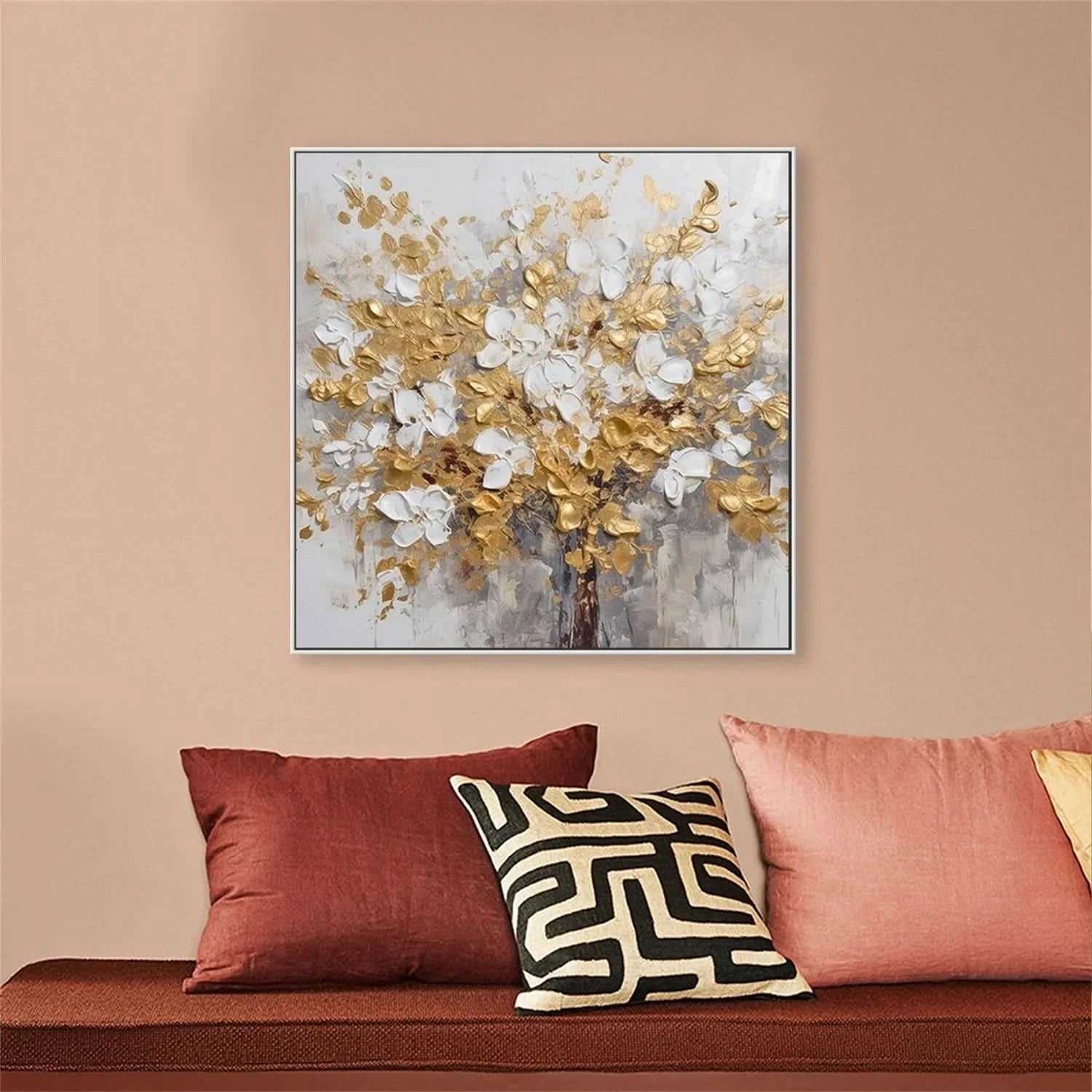 Colorful Flower & Tree Abstract  Wall Art#ML046