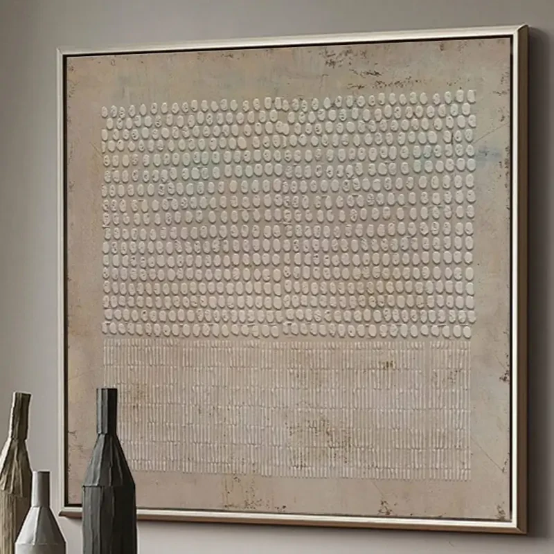  Textured Wabi-Sabi Abstract Brown Wall Art Installation, Brown Abstract Canvas Wall Decoration