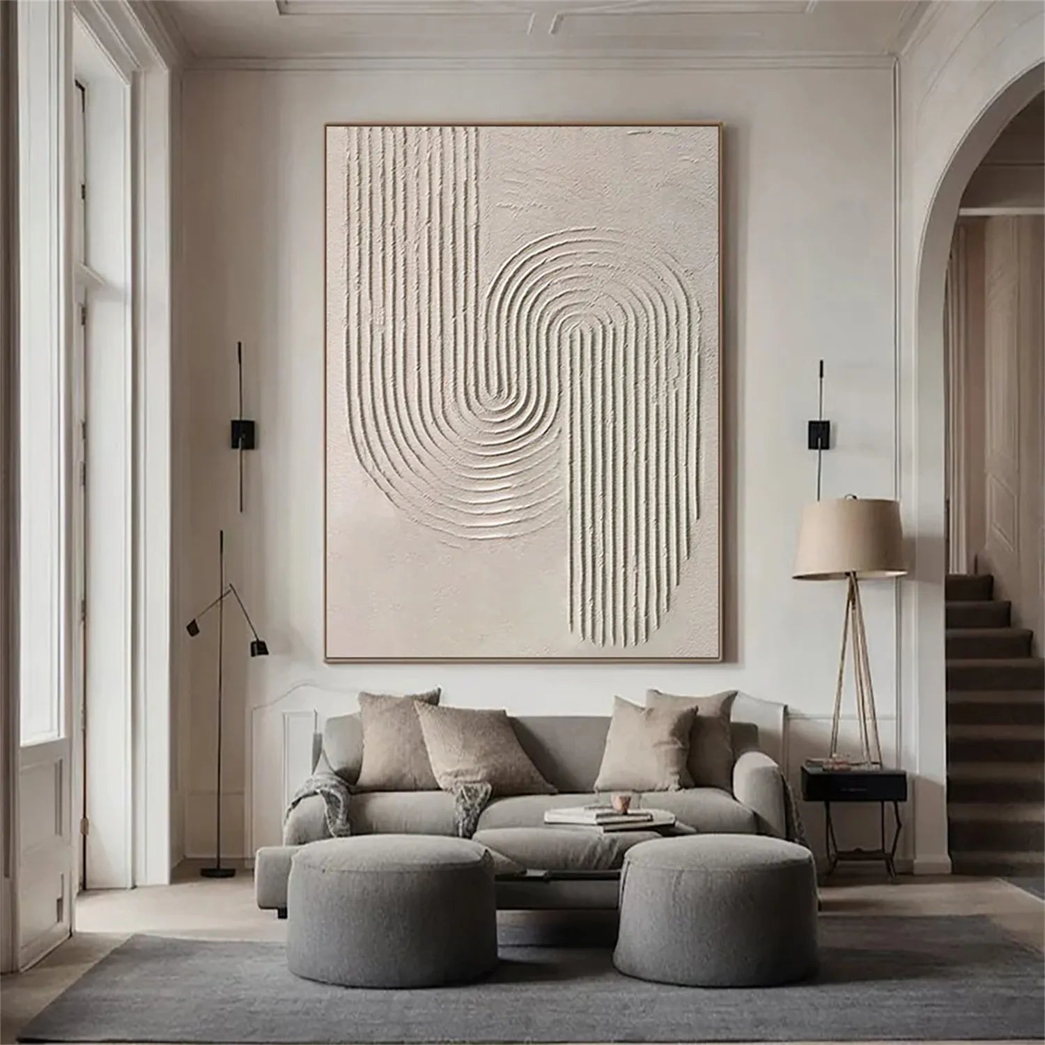 Beige & Brown Abstract #BB101