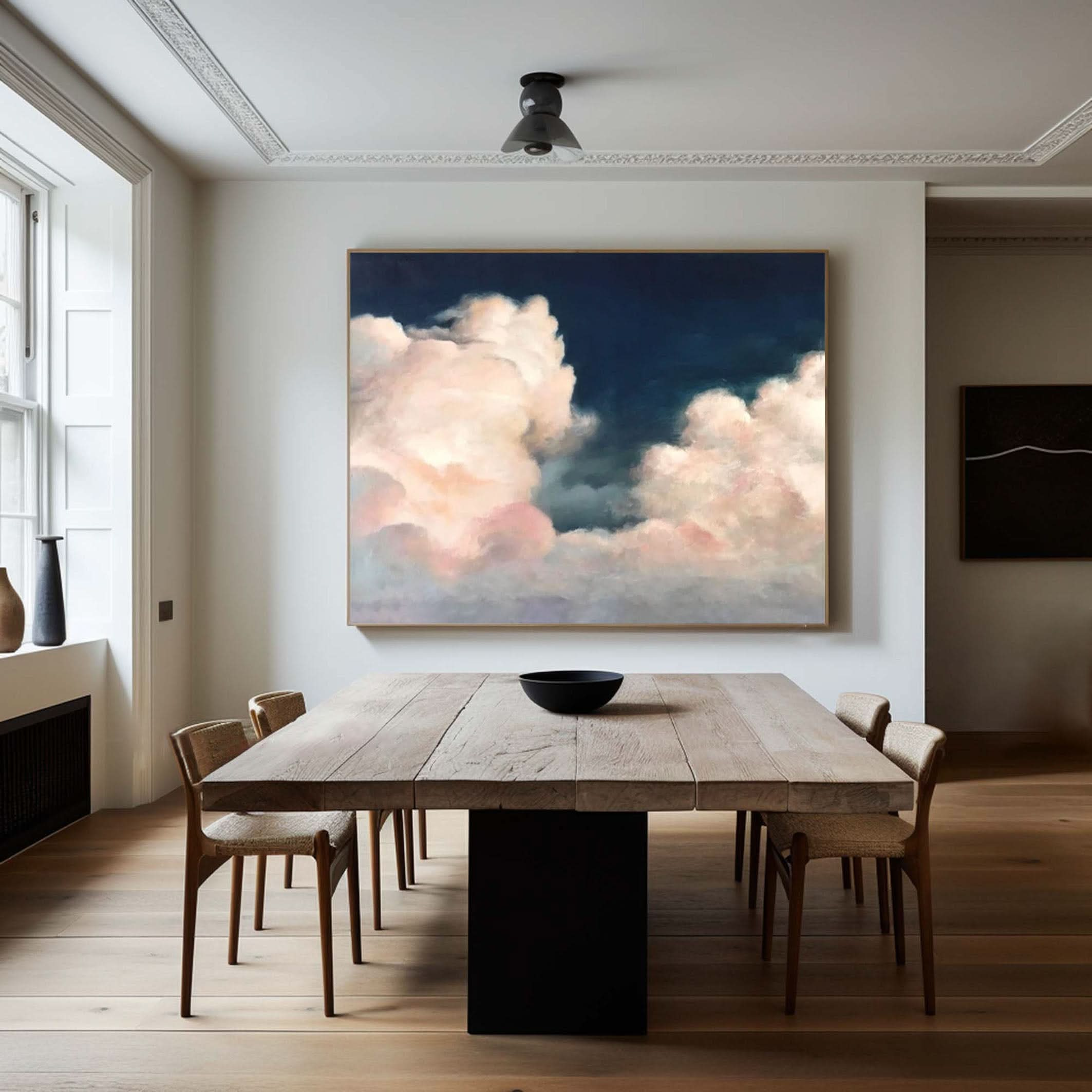 Luminous Sky Clouds Canvas Soft Pastel Wall Art for Serene Decor #OS 004