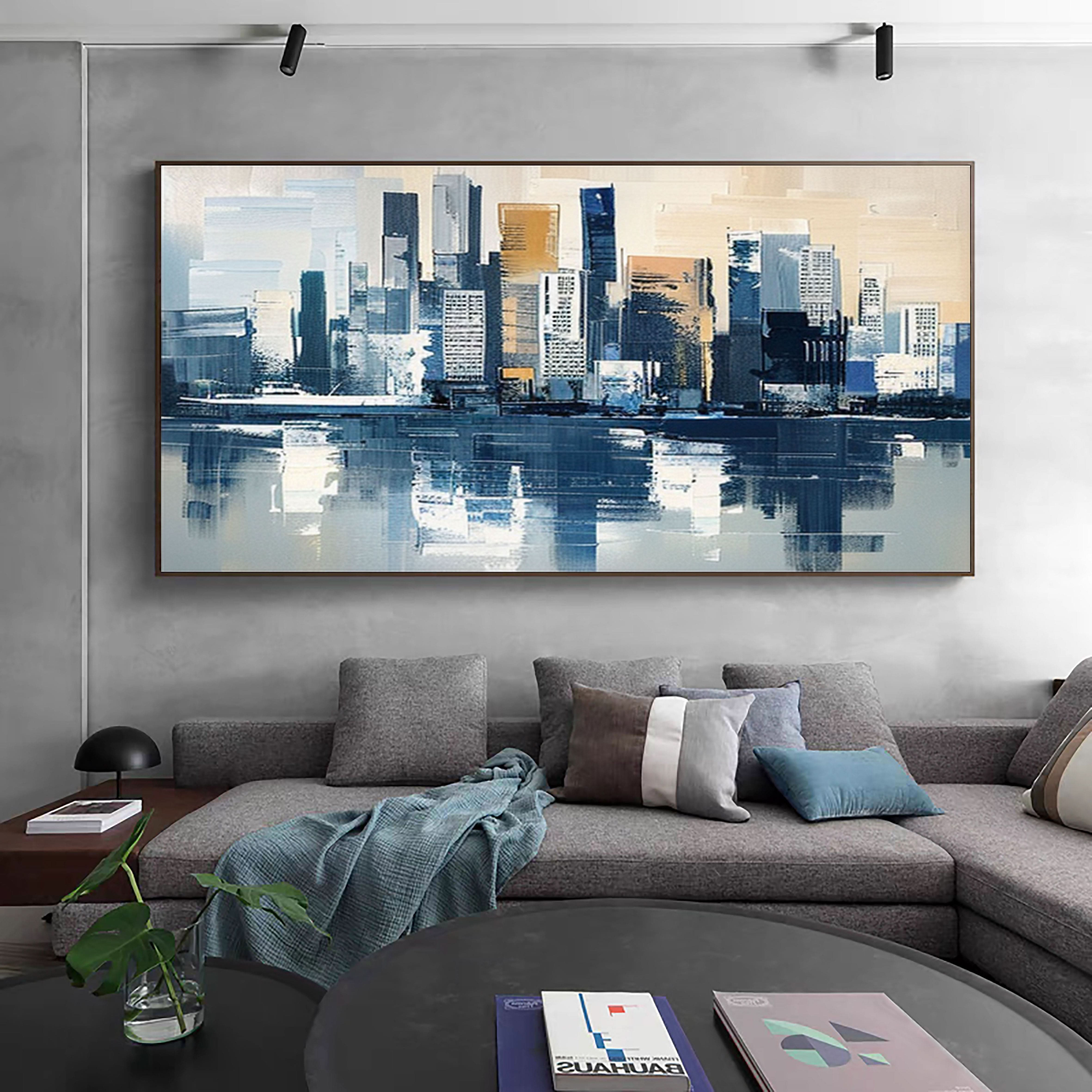 Urban Reflections Wall Art Large Canvas for Sophisticated Interiors #ULA 002