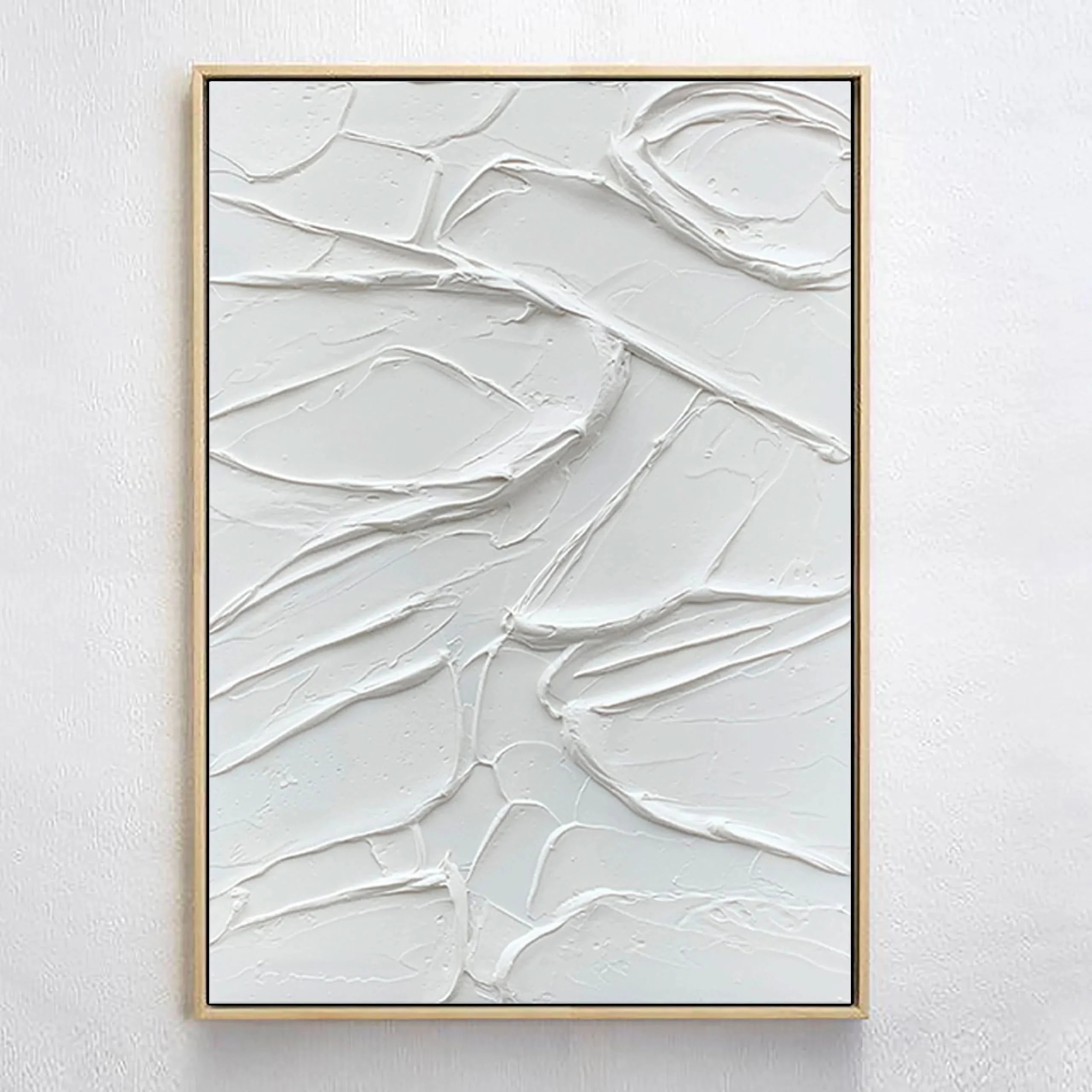 Plaster 3D Textured Minimalist Painting Original Wall Decor by Artist