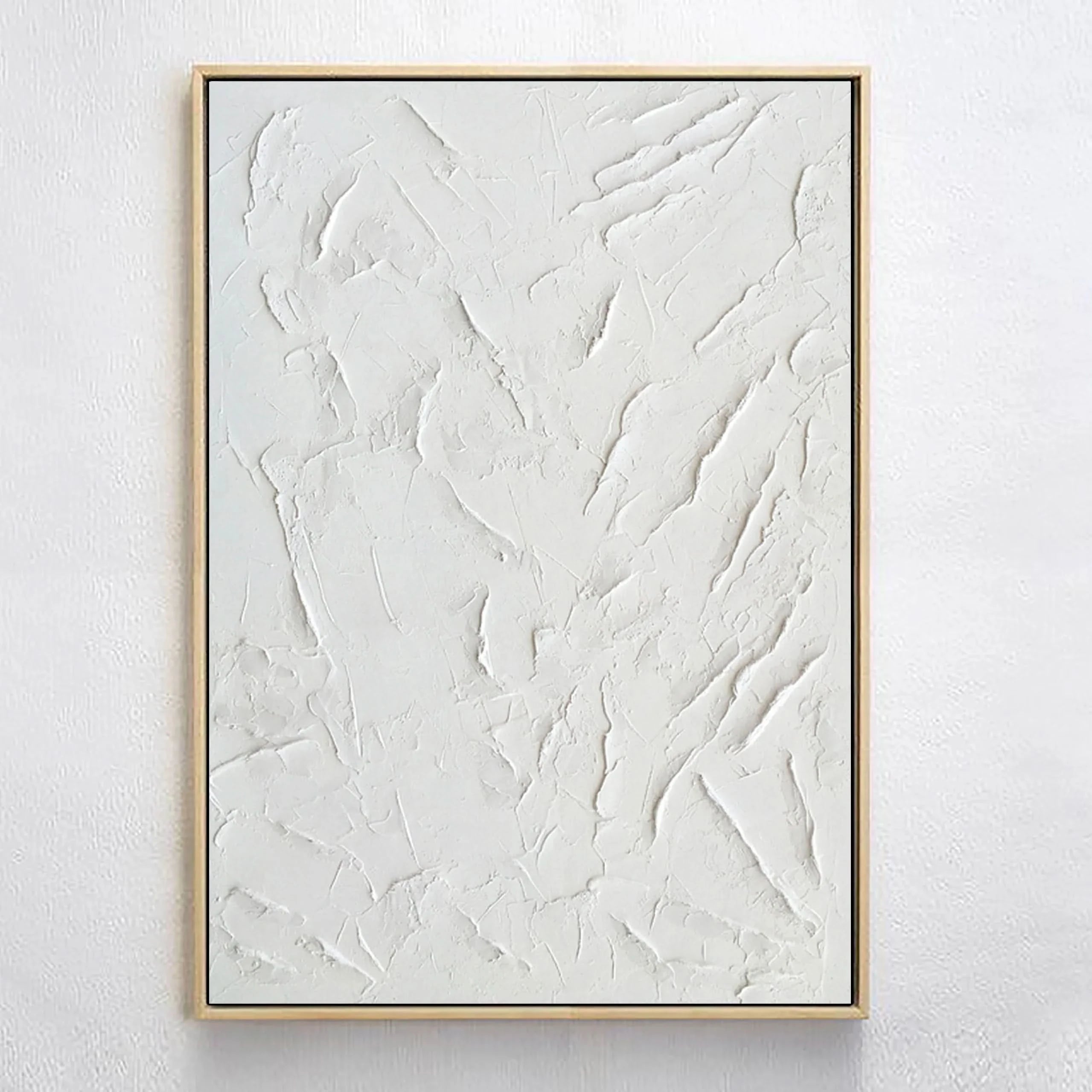 Minimalistic Plaster 3D Textured Painting on Canvas Original Wall Decor