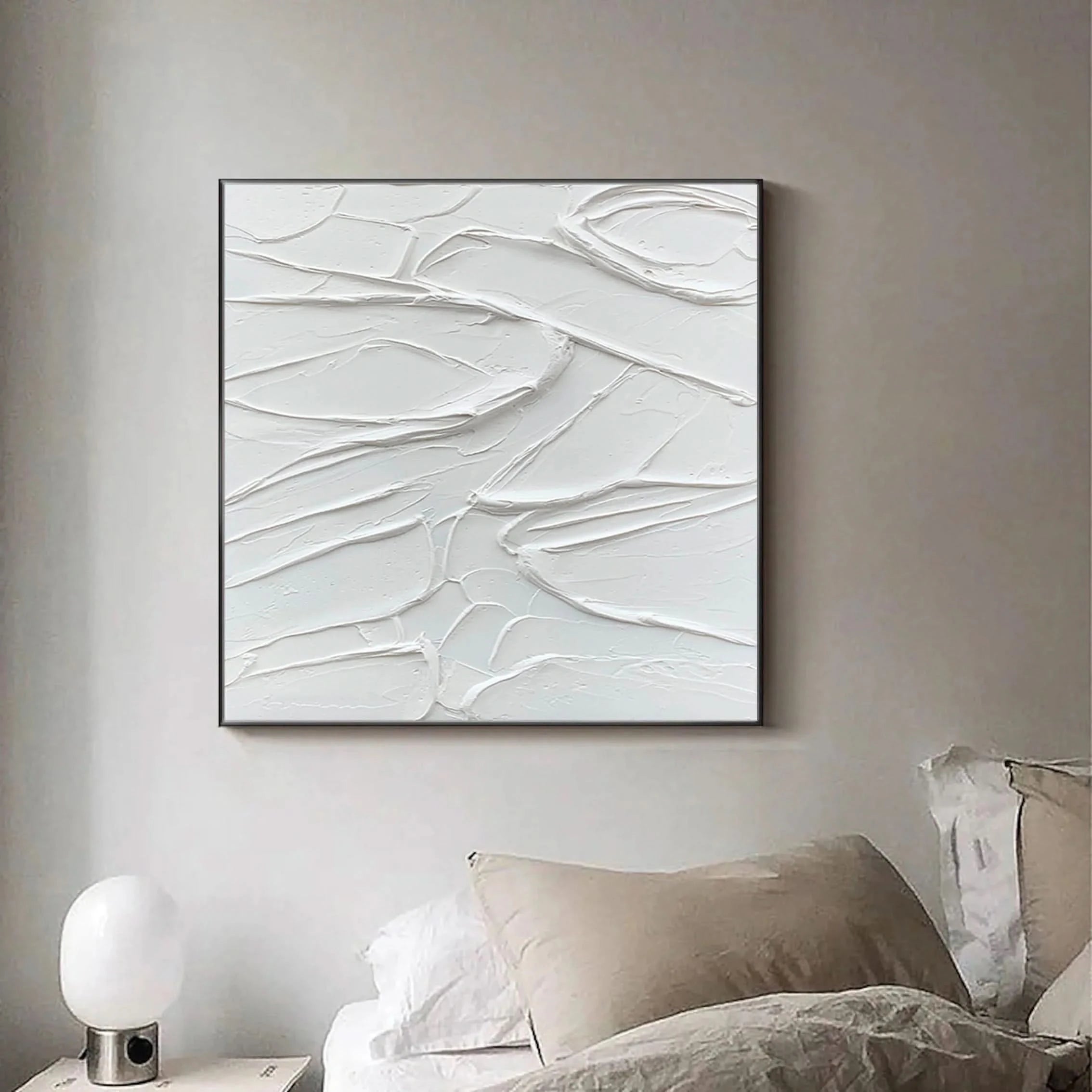 Textured Plaster Minimalist Painting Original Wall Decor for Room