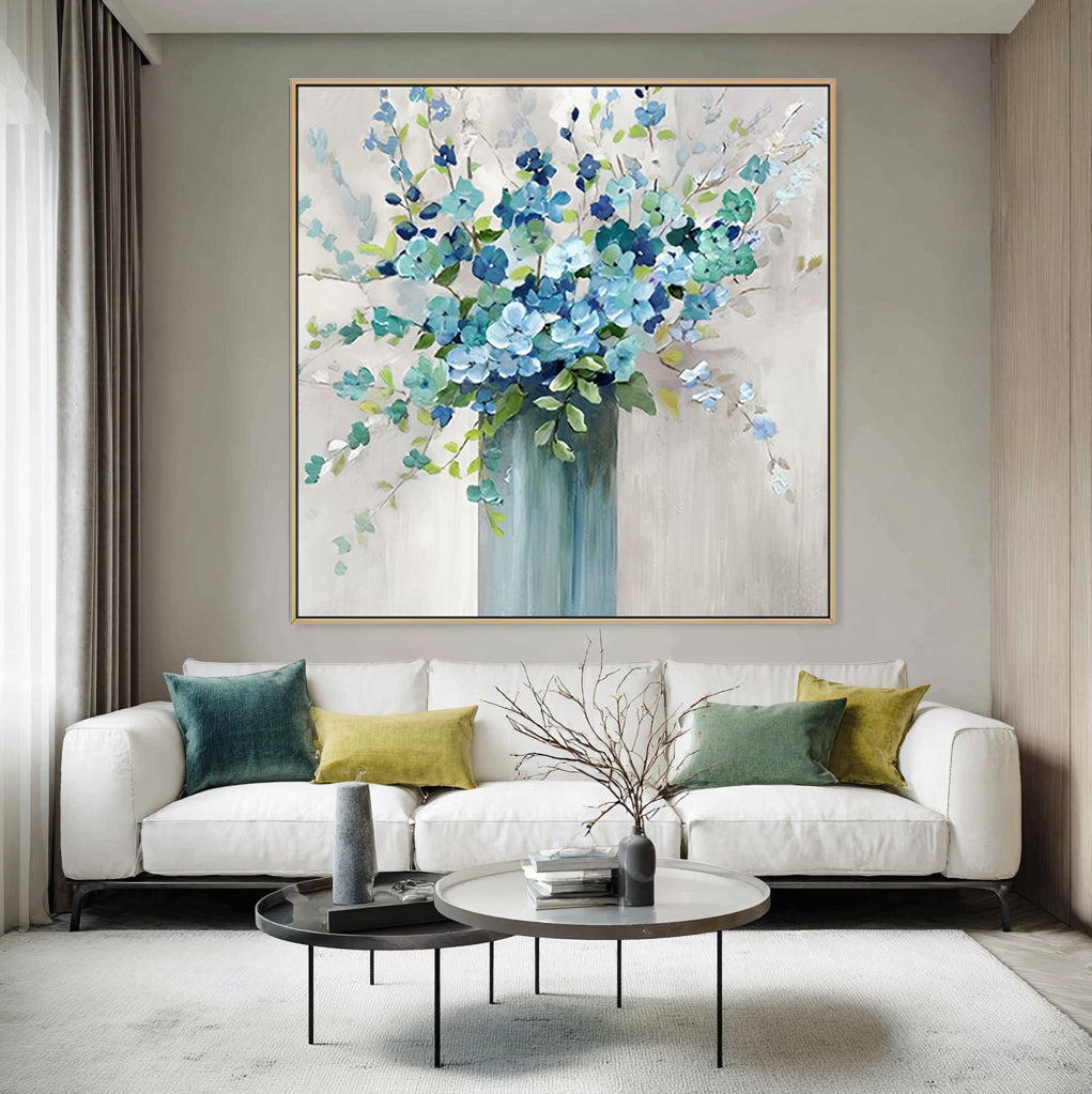 Flower & Vase Abstract Textured Wall Art #ML042