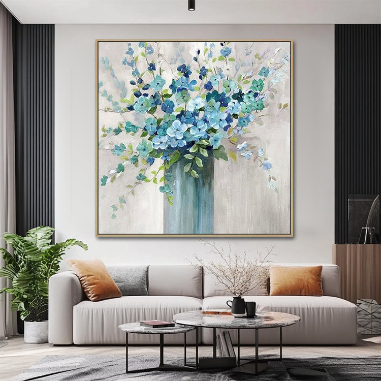 Flower & Vase Abstract Textured Wall Art #ML042