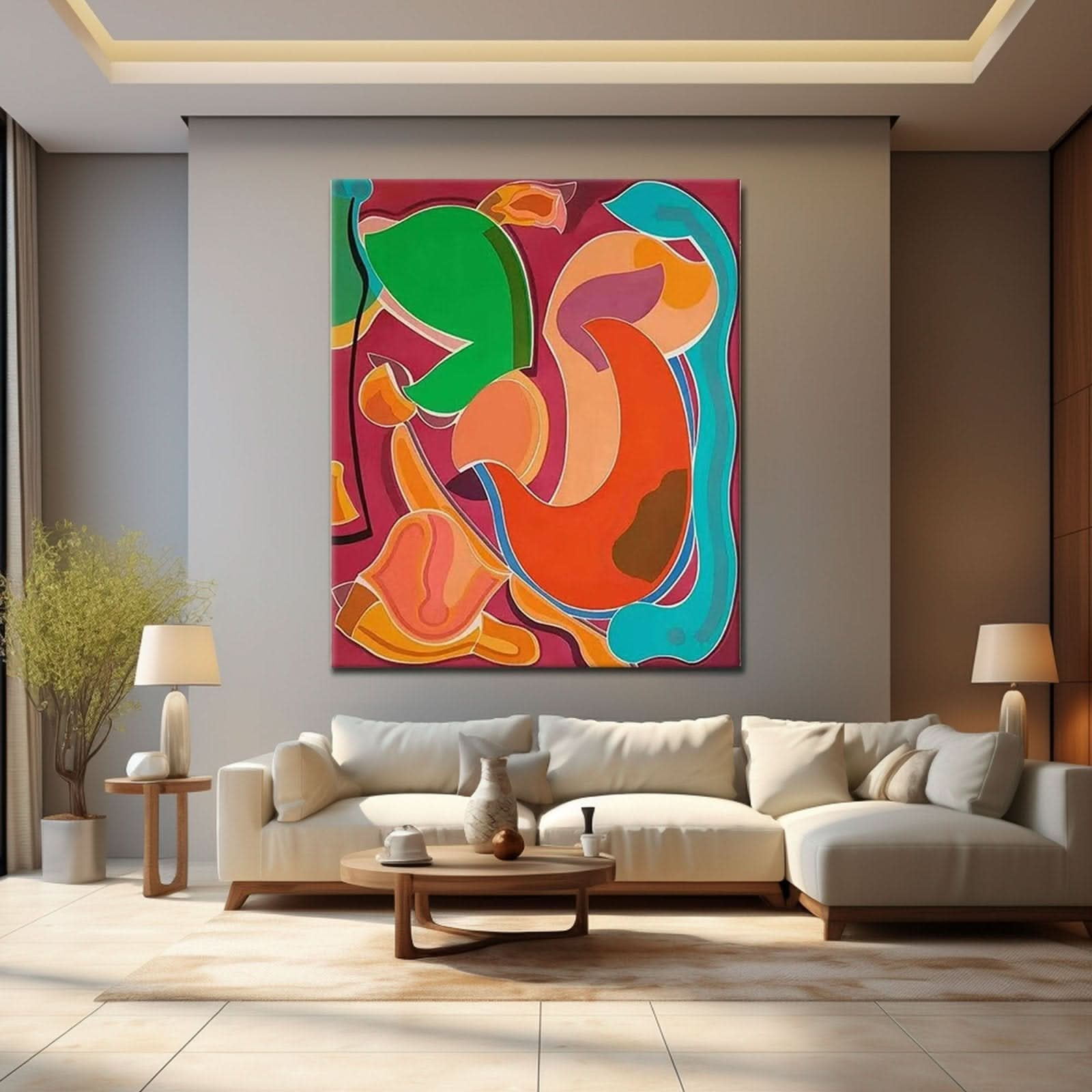 Abstract Colorful Painting "Rhapsody" - nukeart