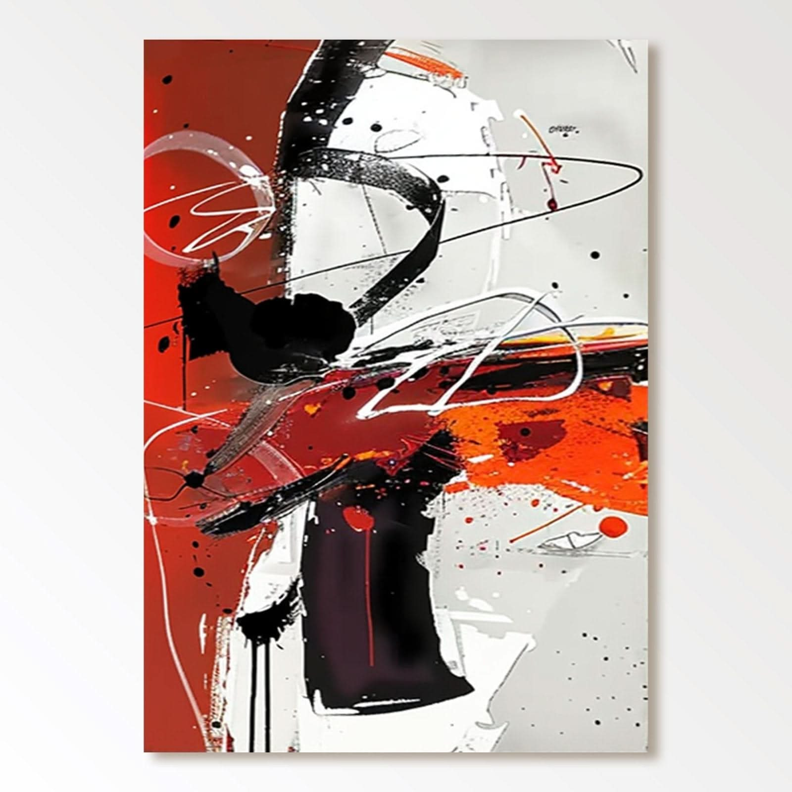 Abstract Painting "Éclat Rouge" - nukeart