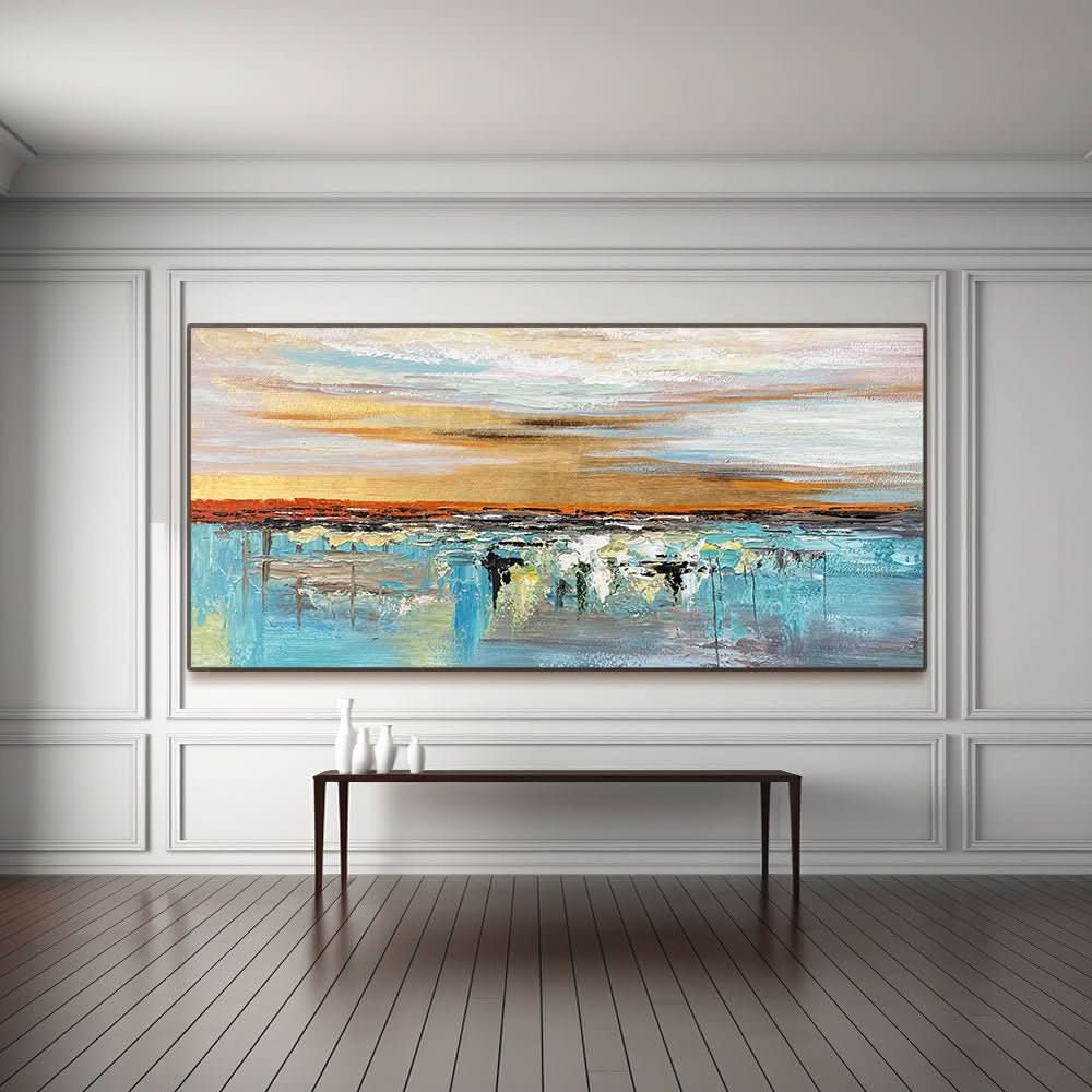 Abstract Painting "Sunset Reflections" - nukeart