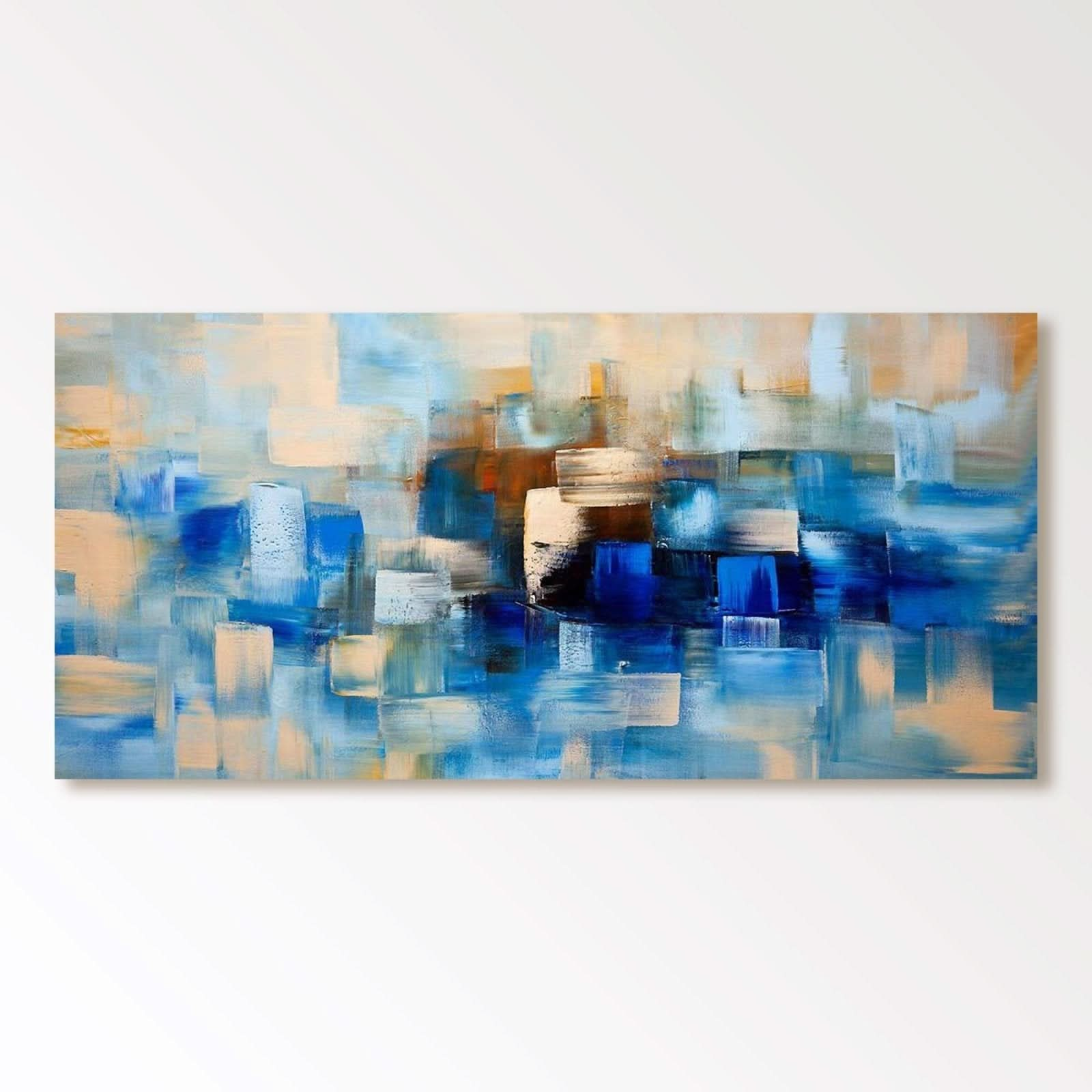 Abstract Plaster Wall Art "Azure" - nukeart