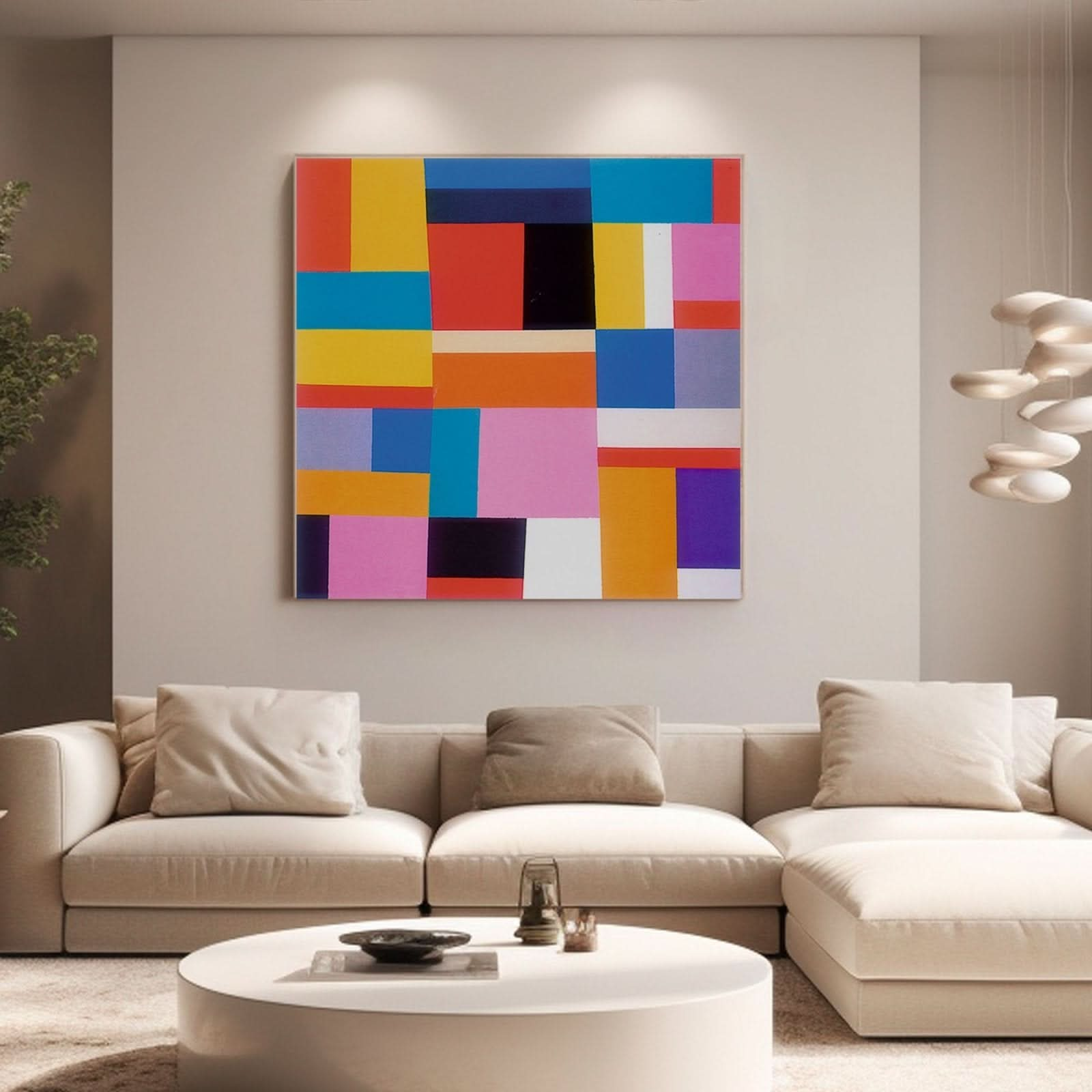 Colorful Abstract Painting "Vibrant Serenade" - nukeart