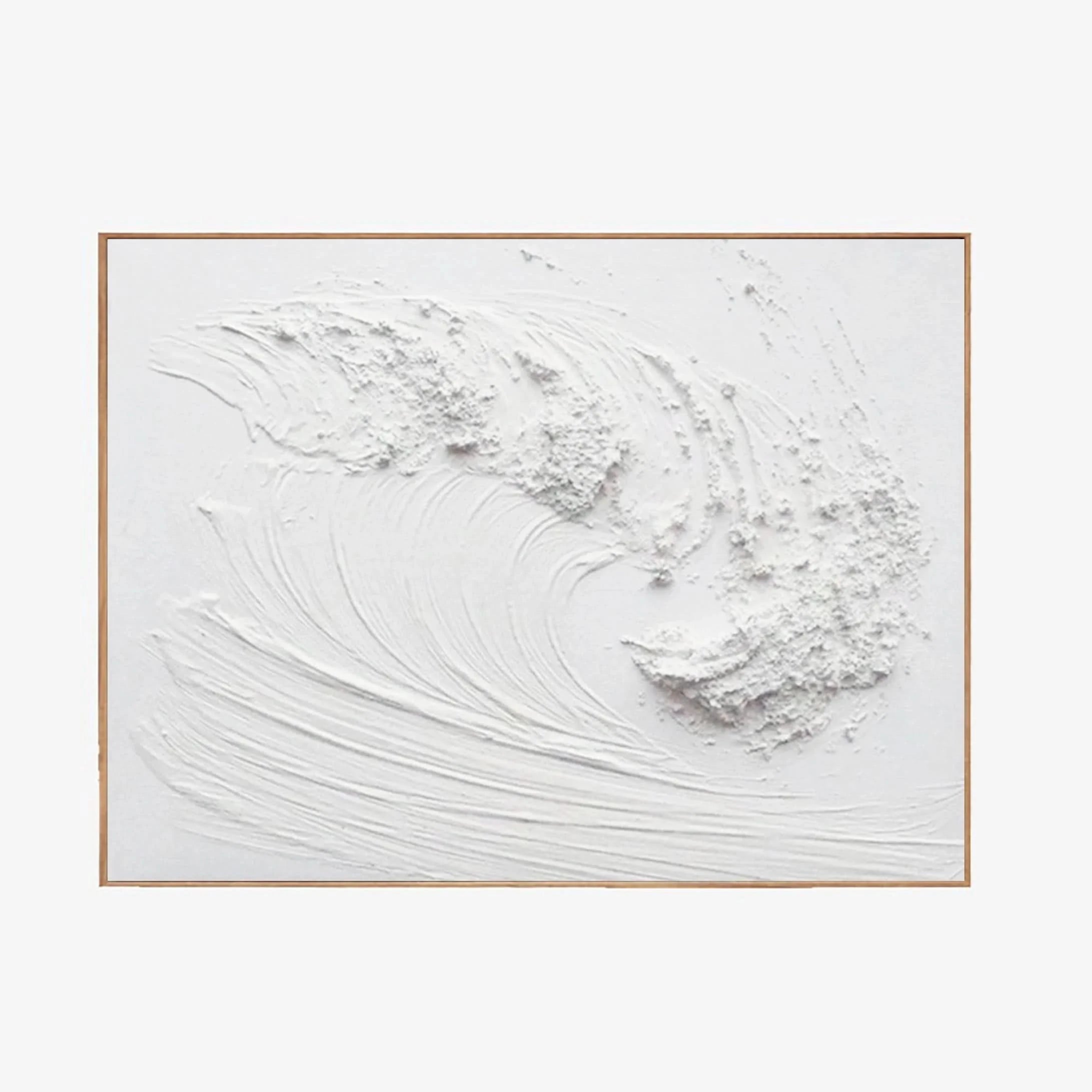 Plaster Art Textured Minimalistic Painting on Canvas for Room Decor