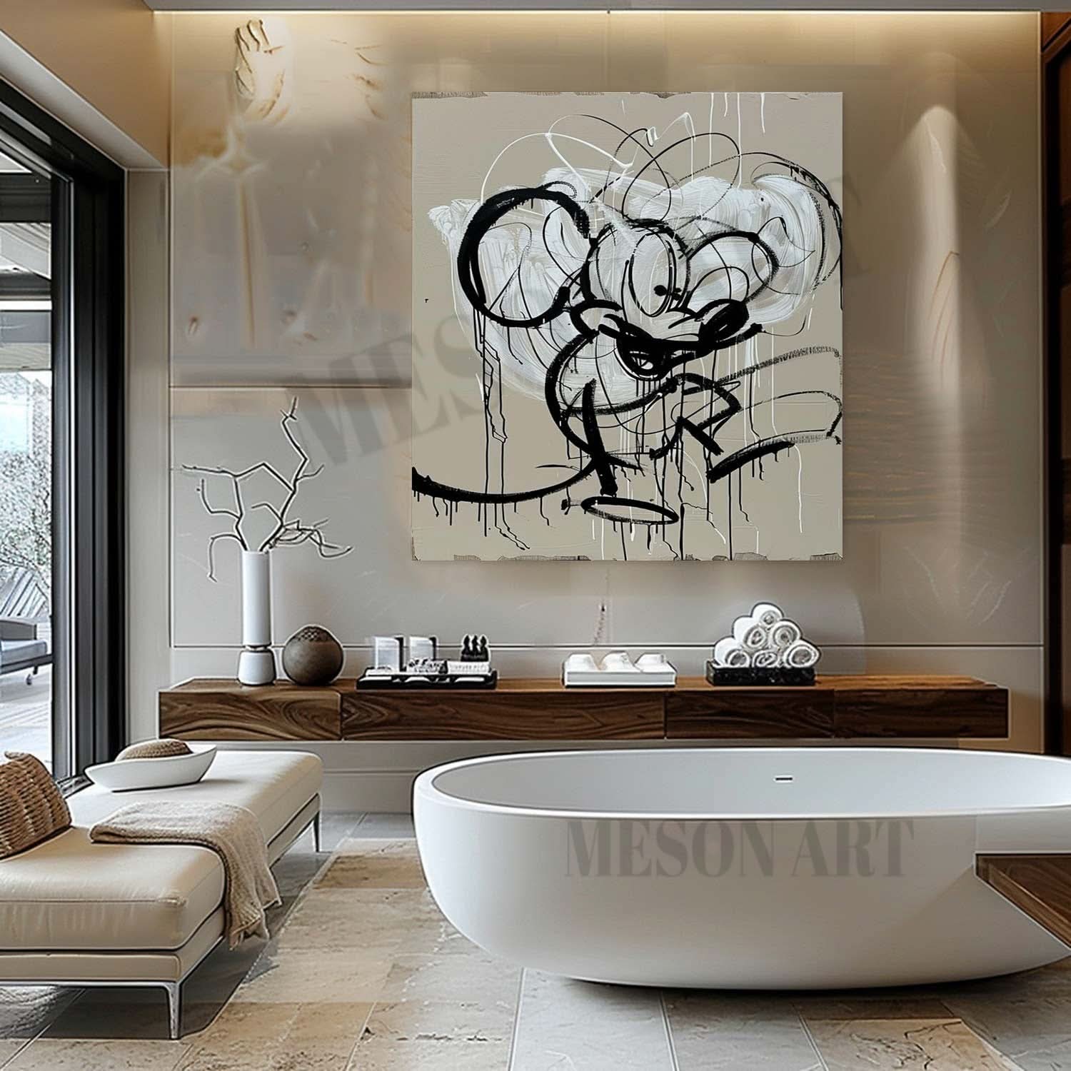 Mickey Mouse Pop Art for Sale Mickey Mouse Pop Canvas Wall Art Mickey Mouse Minimalist Paintings