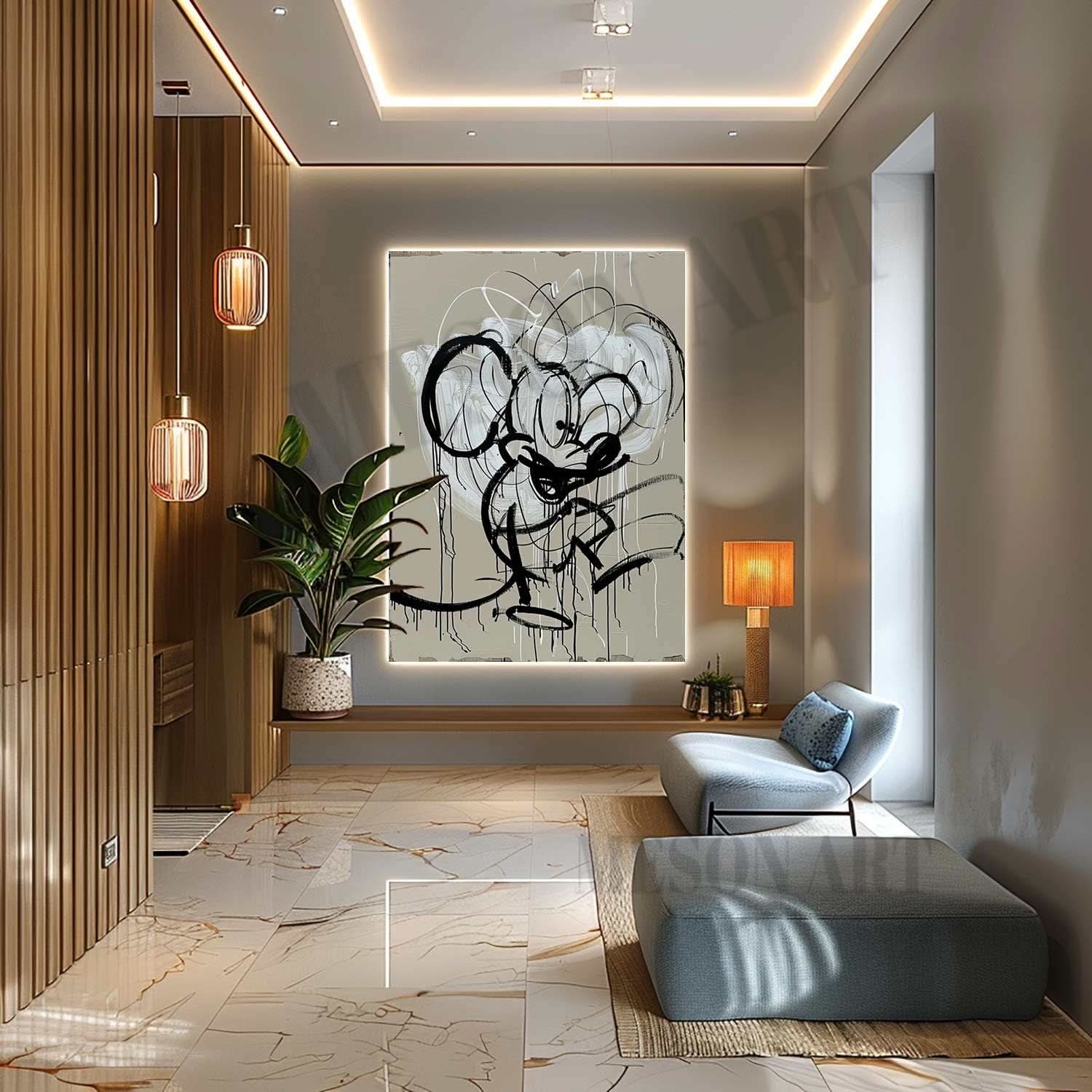 Mickey Mouse Pop Art for Sale Mickey Mouse Pop Canvas Wall Art Mickey Mouse Minimalist Paintings