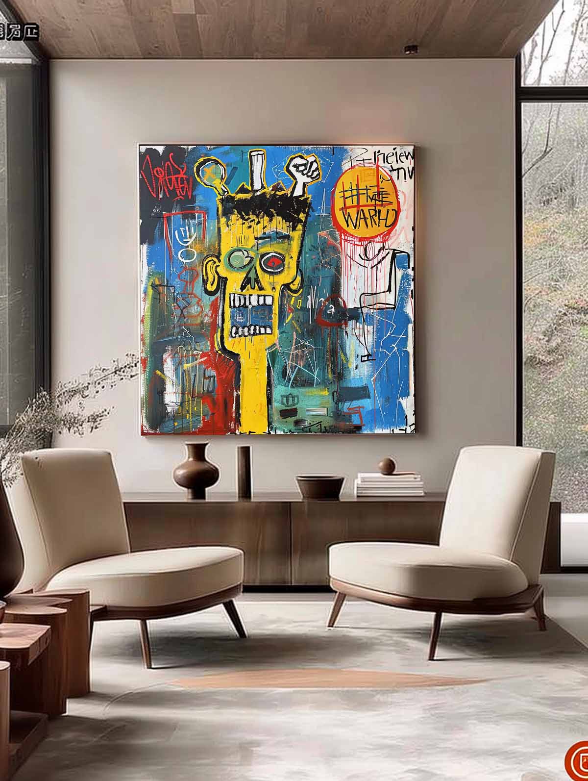 Basquiat Art Modern Expressionism Art Fun Graffiti Abstract Canvas Wall Art Graffiti Street Art