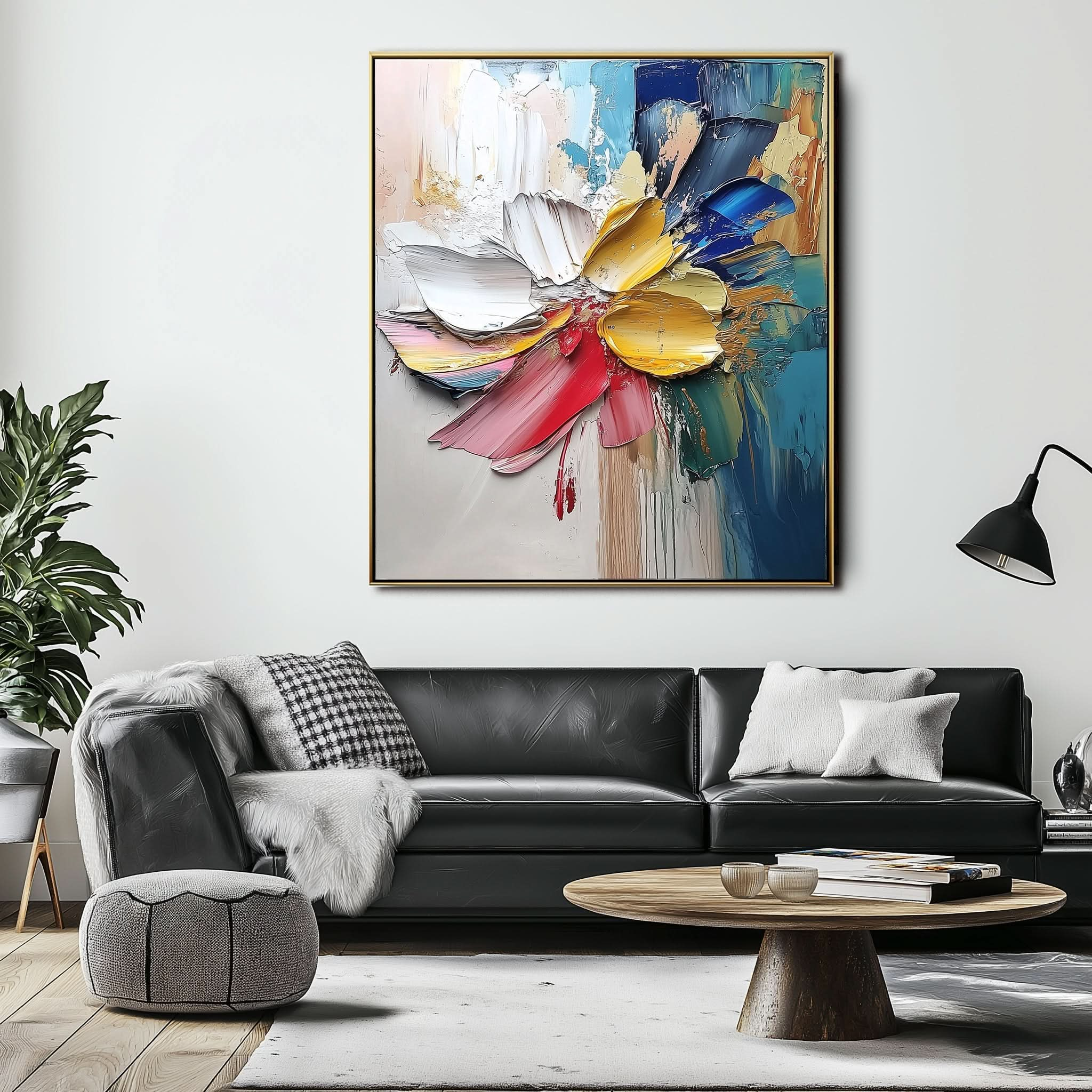 Euphoria in Bloom: Abstract Textured Art-wp242358