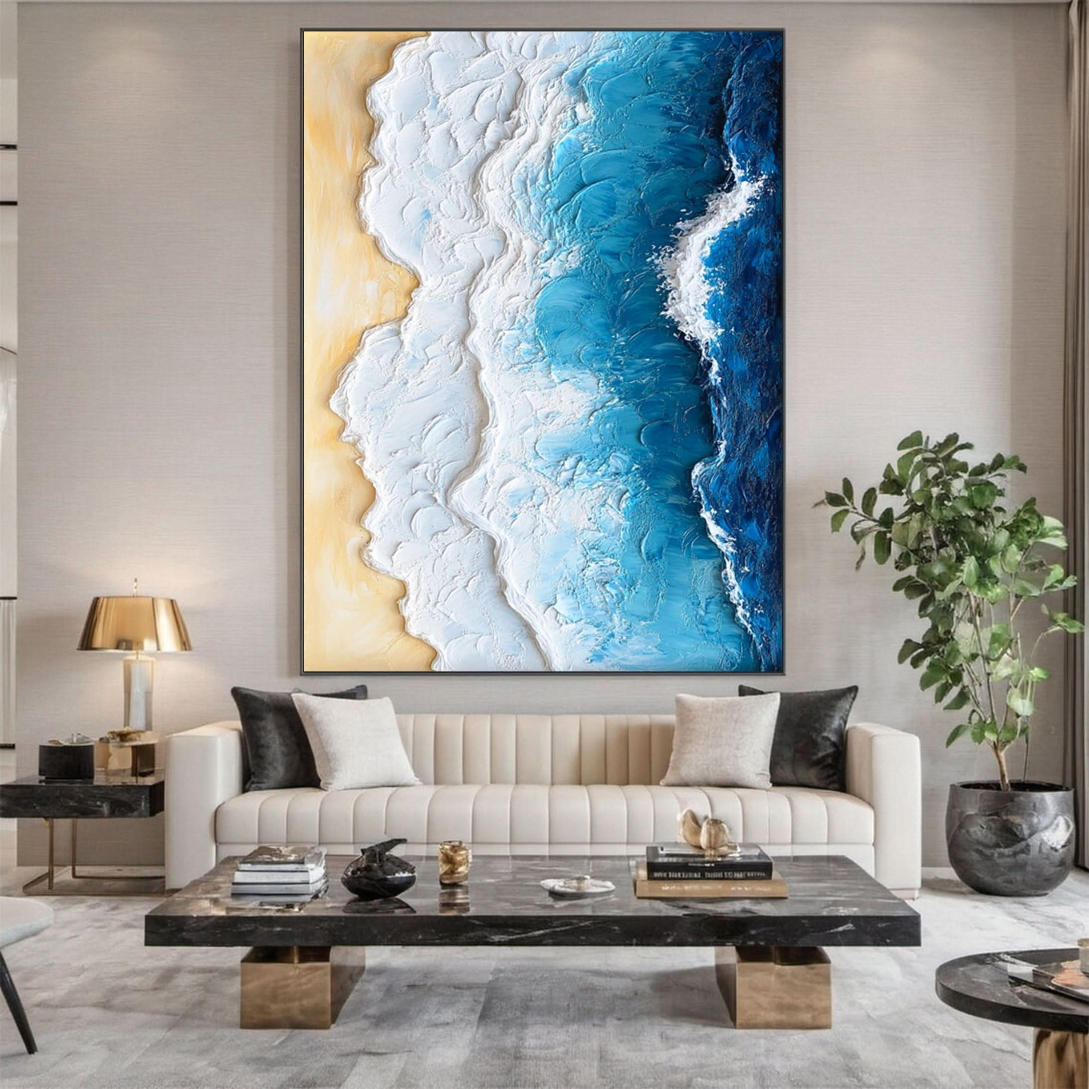 Ocean Edge: Textured Coastal Painting