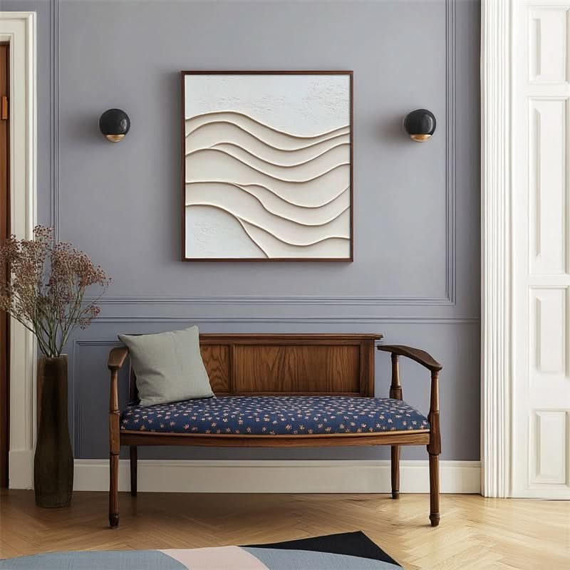 Serene Waves: Textured Relief-wp240288