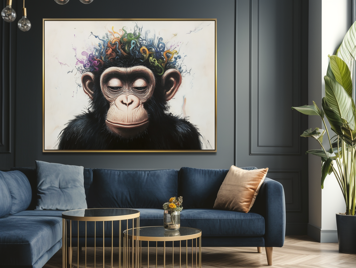 Inner Muse - Monkey Portrait Art