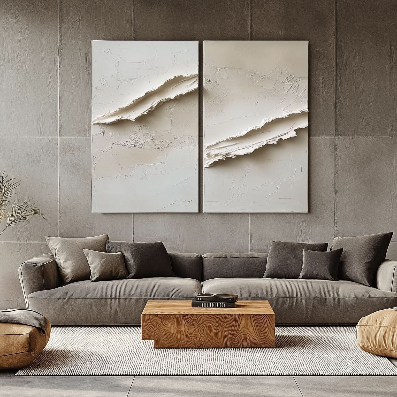 Textured Abstract Waves in Neutral Tones-wp240828