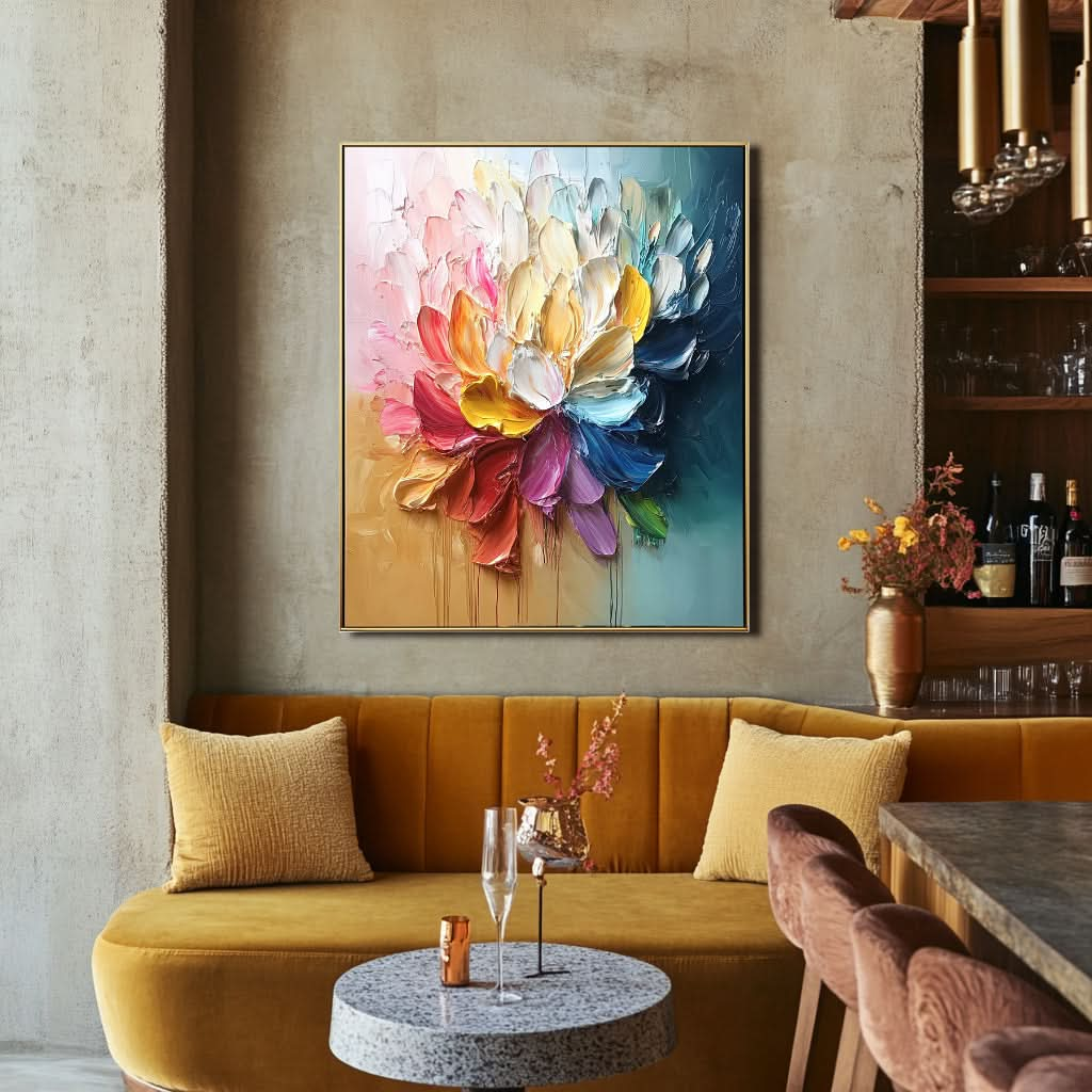 Bloom Radiance - Textured Flower Art