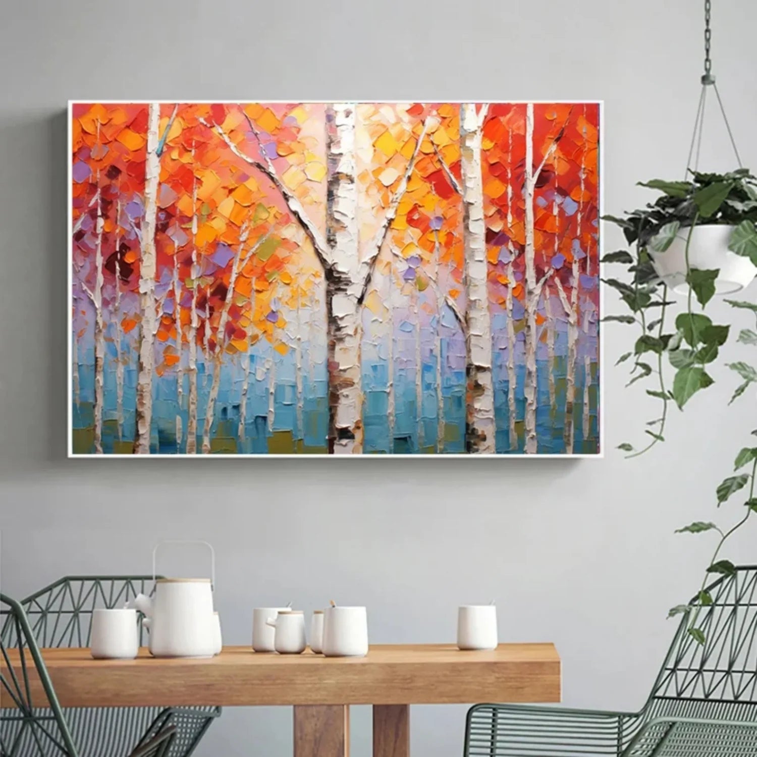 Flower And Tree Abstract Texture  Canvas Art #FT 233
