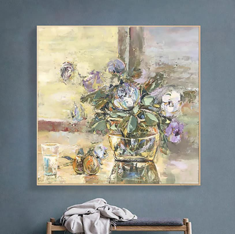 Still Life with Purple Flowers