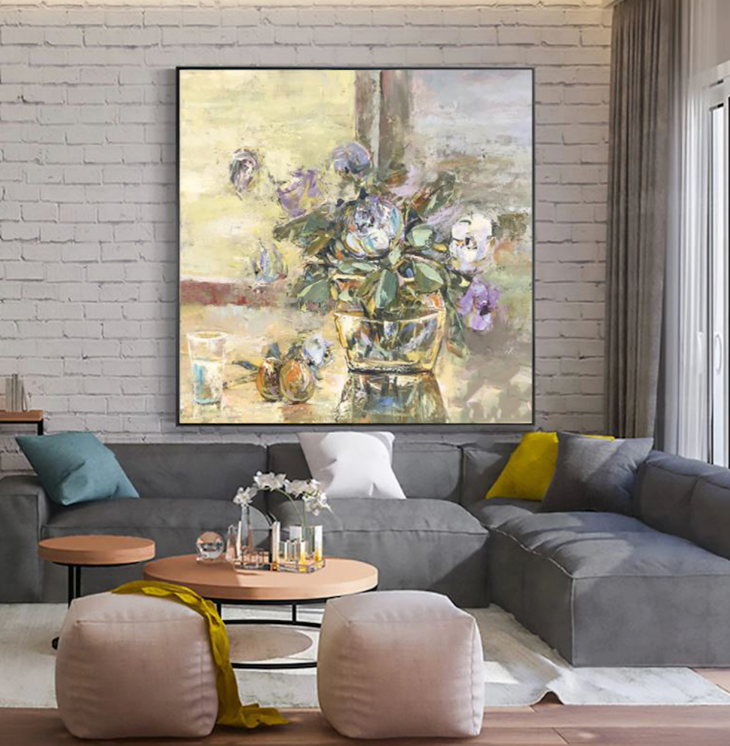 Still Life with Purple Flowers