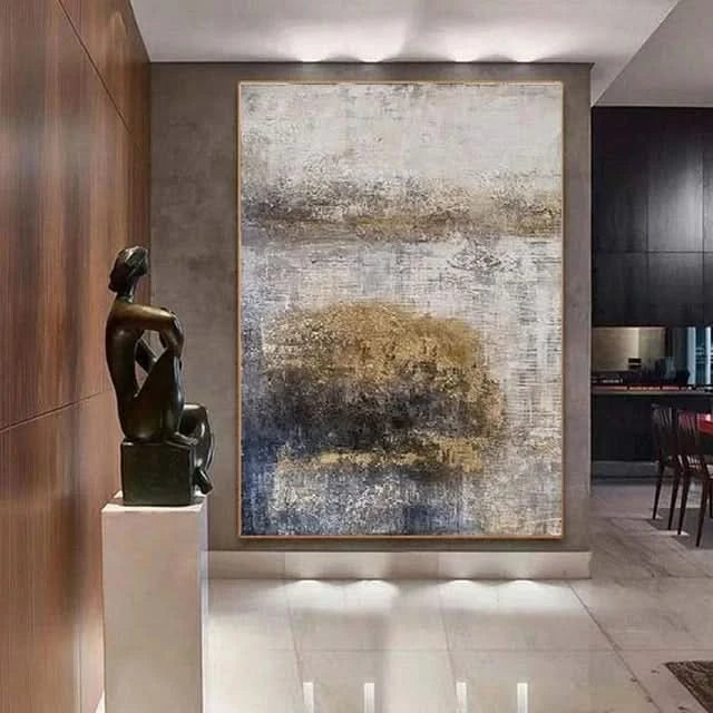 Wabi-Sabi Textured Dual Canvas Art - Neutral Landscape Painting