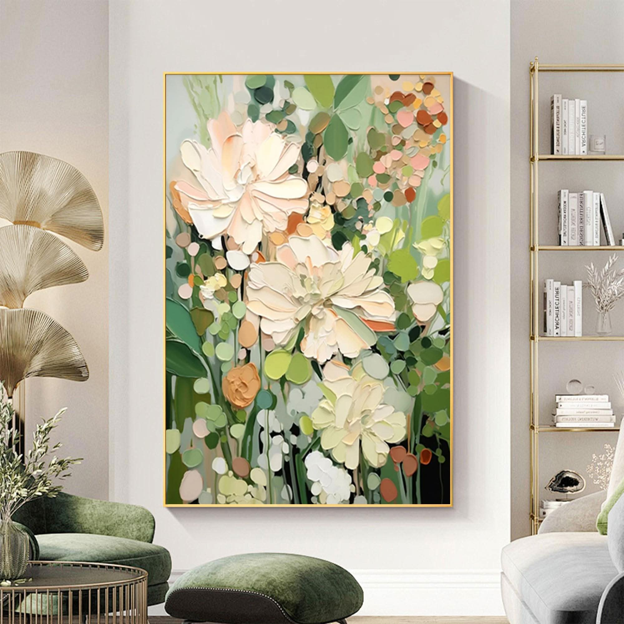 Enchanted Blooms Abstract Floral Canvas