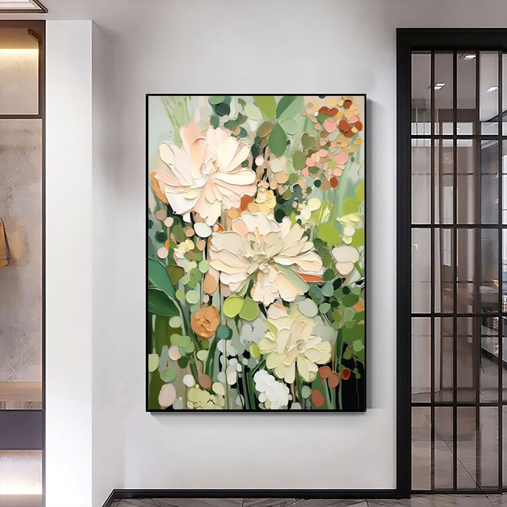 Enchanted Blooms Abstract Floral Canvas