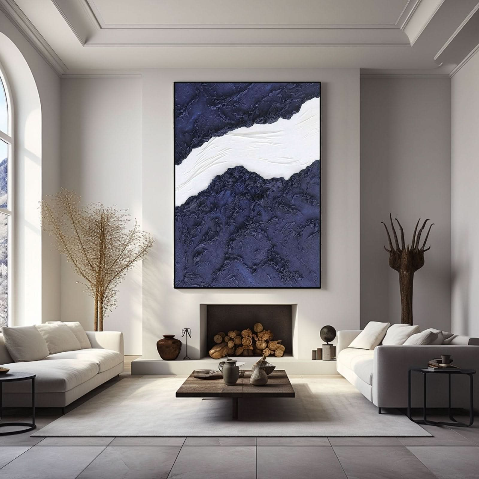 Minimalist Abstract Painting "Indigo" - nukeart