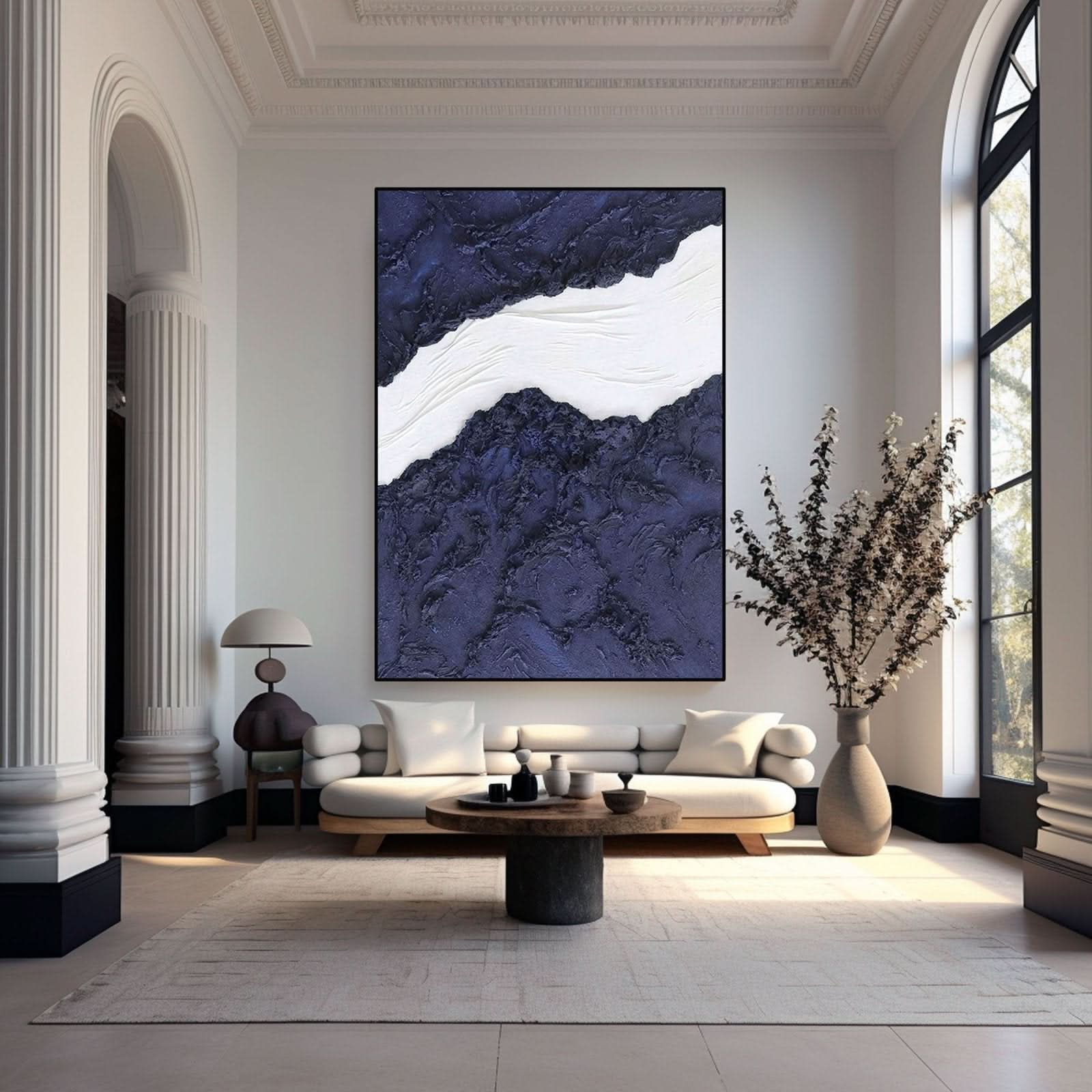 Minimalist Abstract Painting "Indigo" - nukeart