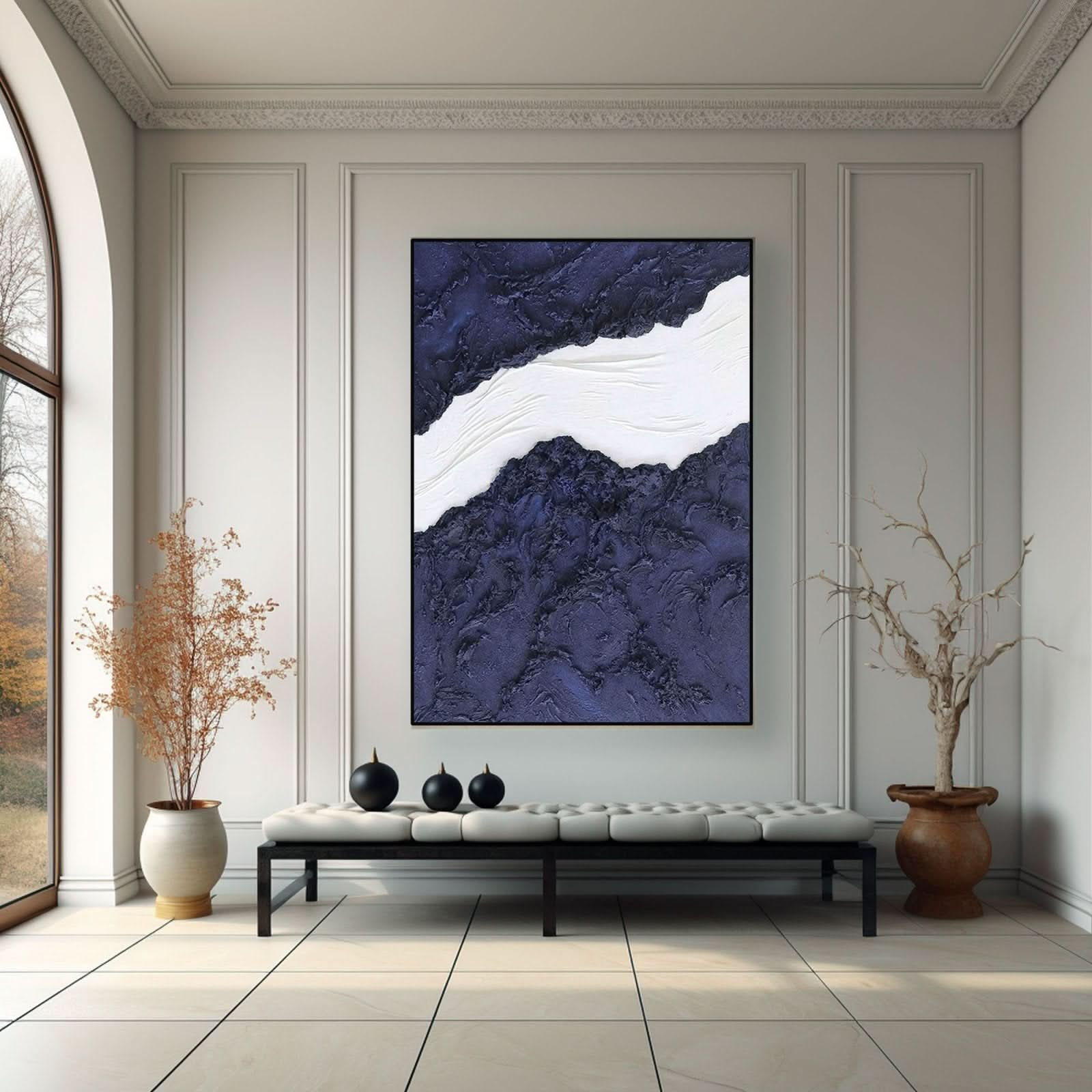 Minimalist Abstract Painting "Indigo" - nukeart